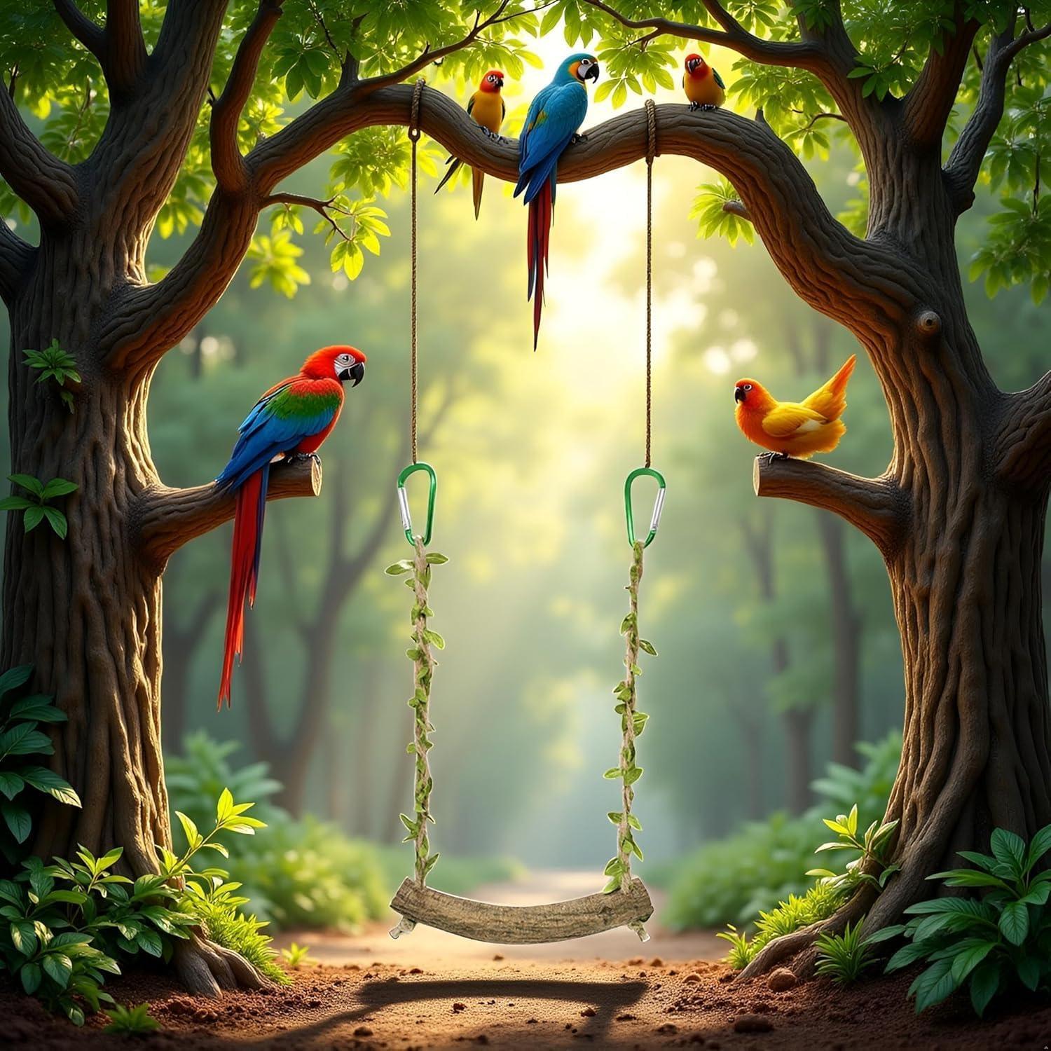 Percha de Juguete para Aves WaigN Swing 2.5cm - Entrenamiento