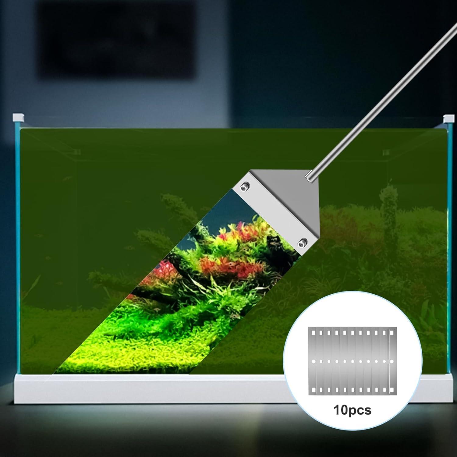 Raspador de Algas para Acuarios Ymiueip 63.5 cm Acero Inoxidable