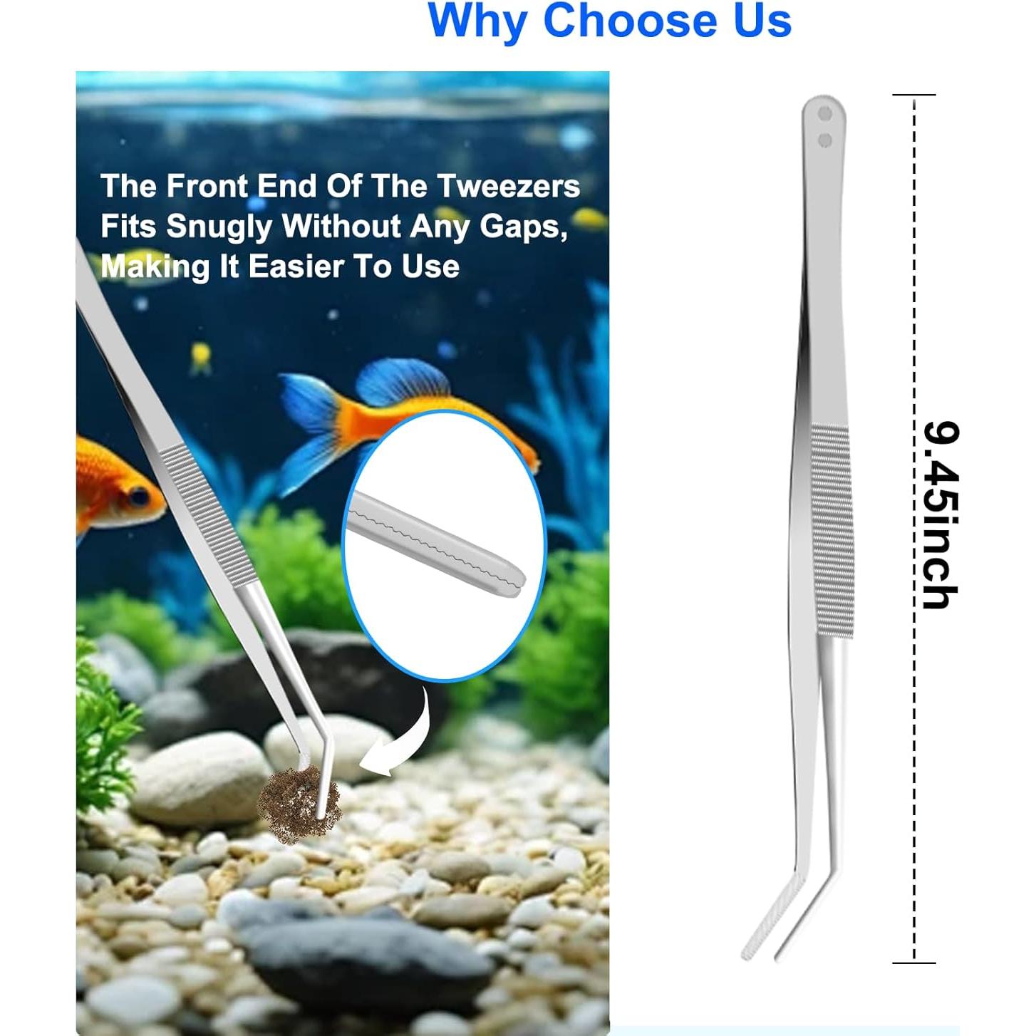 Raspador de Algas para Acuarios Ymiueip 63.5 cm Acero Inoxidable