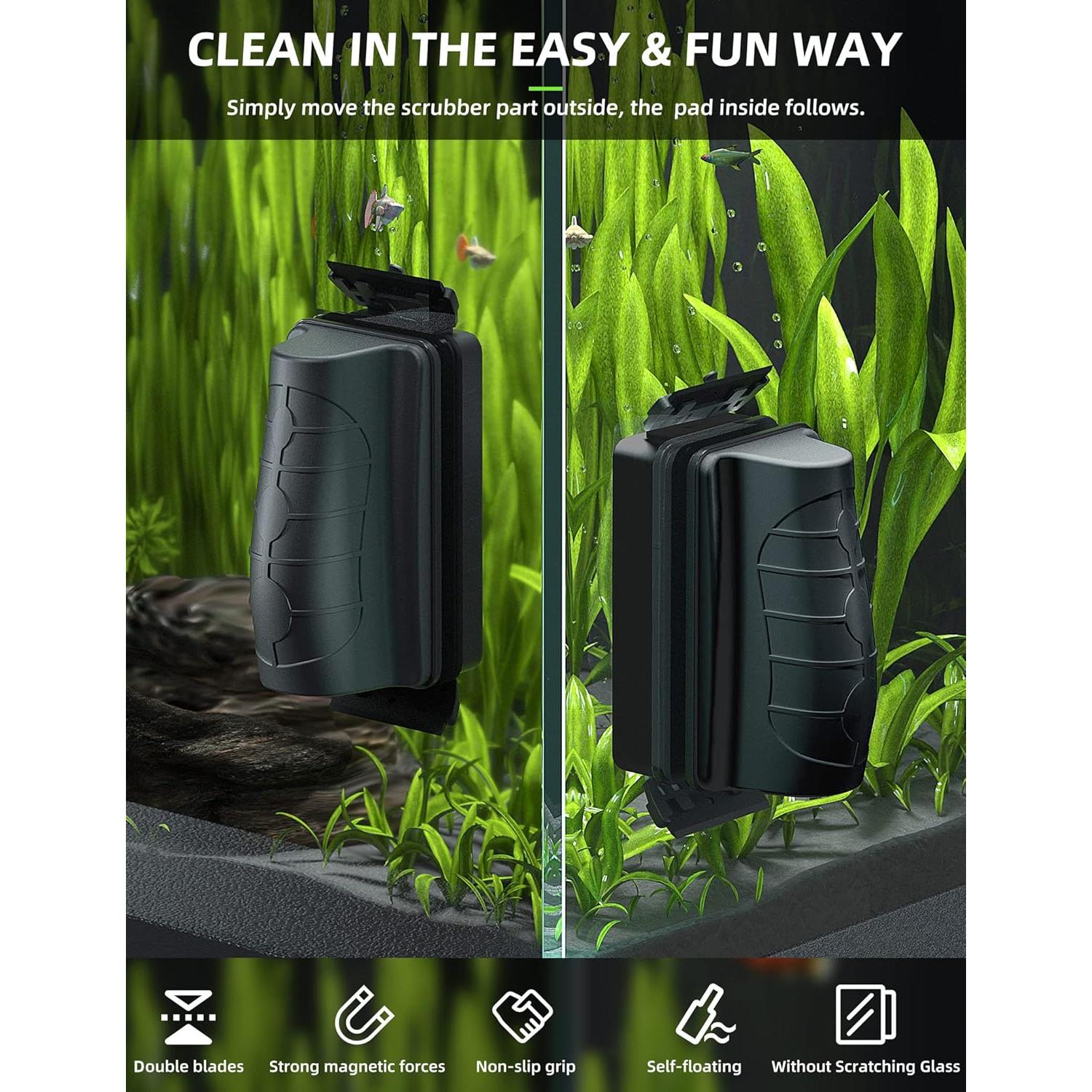 Limpiador Magnético para Acuarios Jasonwell - Raspador Flotante S