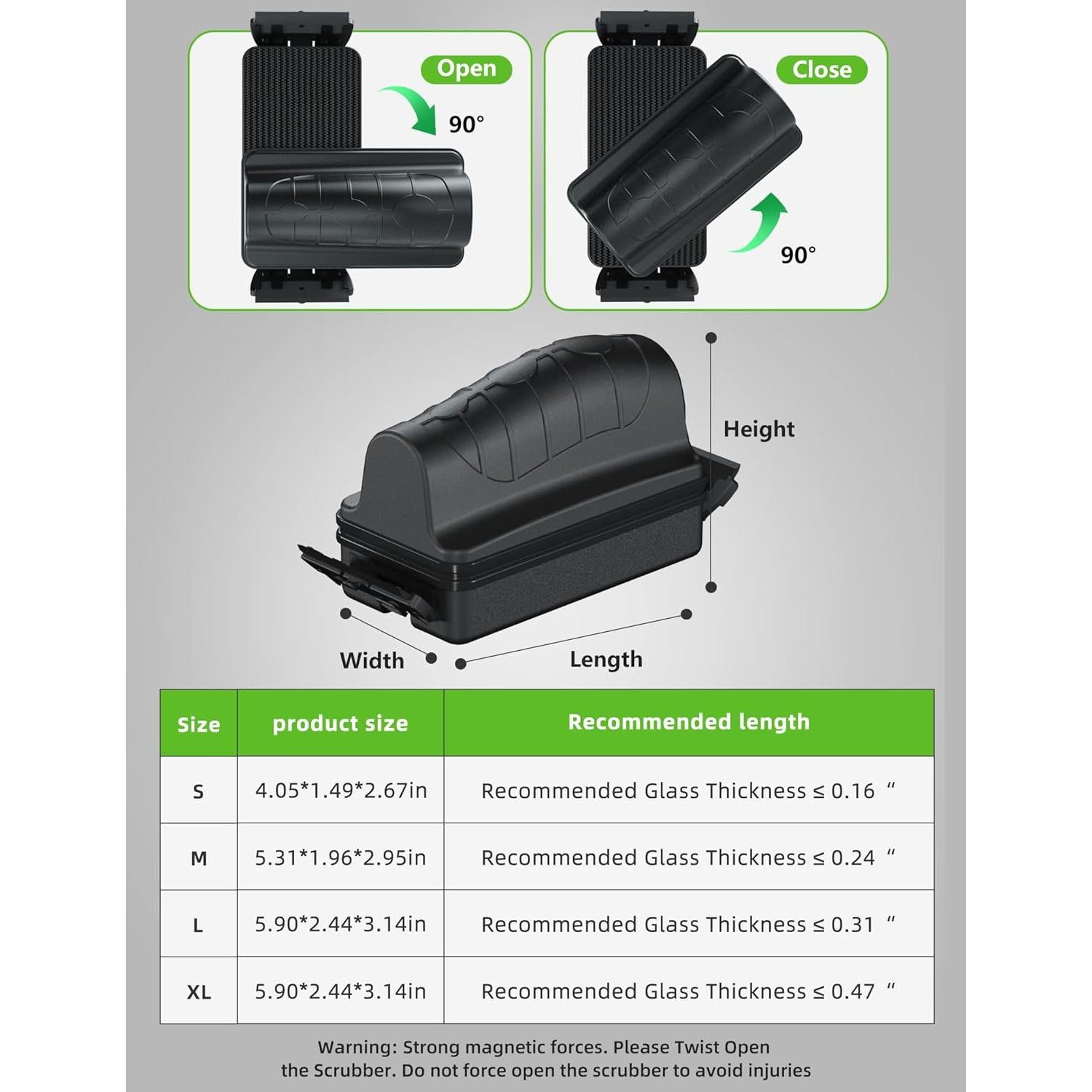 Limpiador Magnético para Acuarios Jasonwell - Raspador Flotante S
