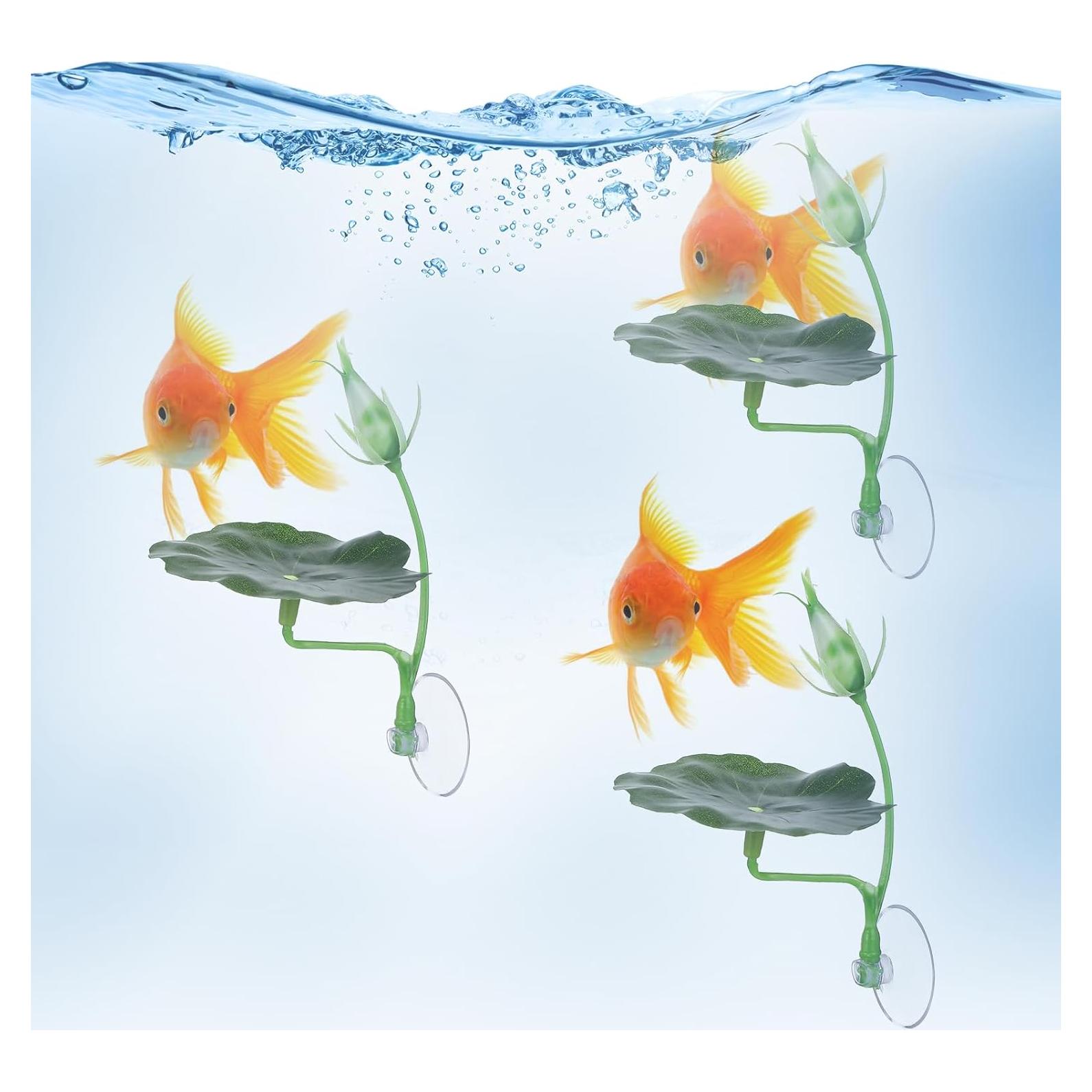 Hamaca de Hoja Betta Exircy - 3 PCS Plástico Verde para Acuario