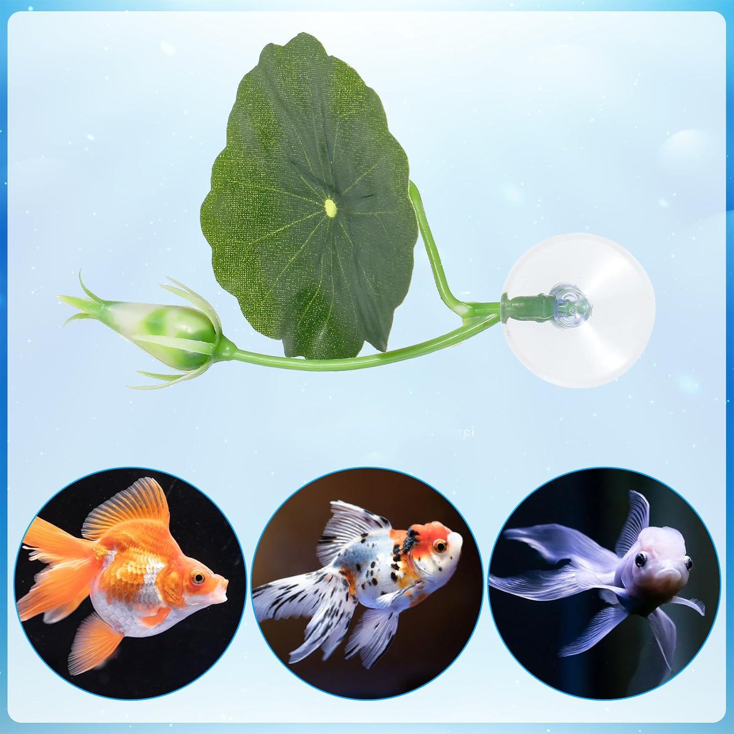 Hamaca de Hoja Betta Exircy - 3 PCS Plástico Verde para Acuario