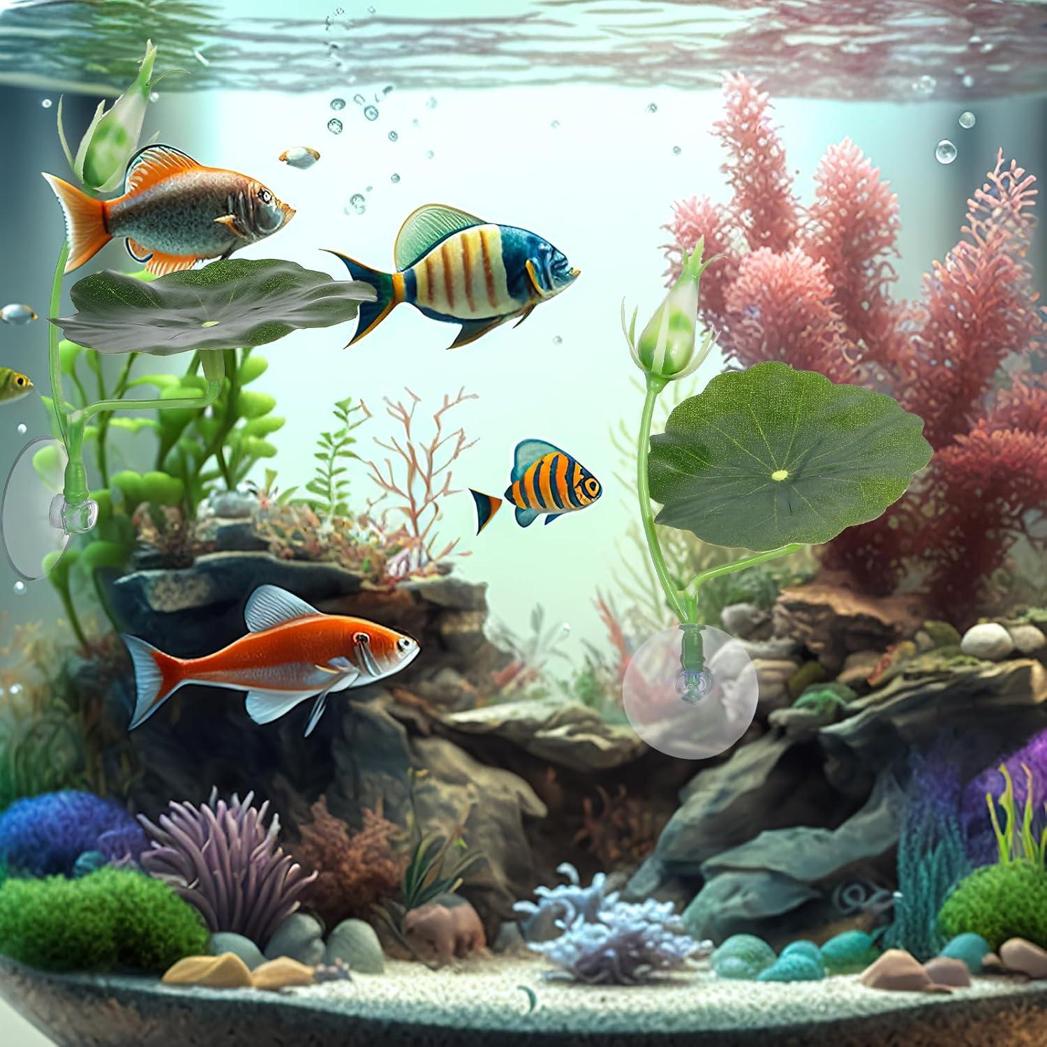 Hamaca de Hoja Betta Exircy - 3 PCS Plástico Verde para Acuario