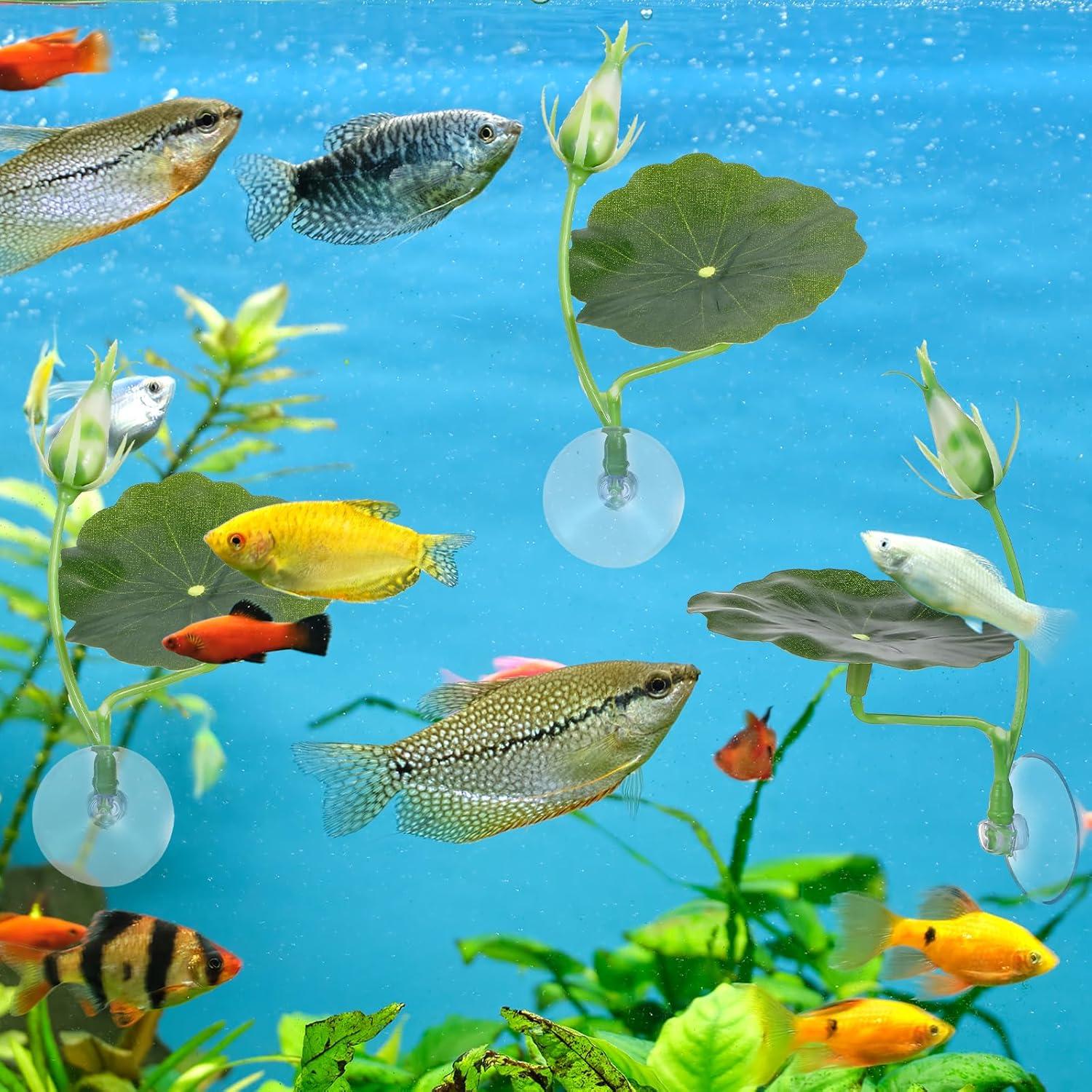 Hamaca de Hoja Betta Exircy - 3 PCS Plástico Verde para Acuario