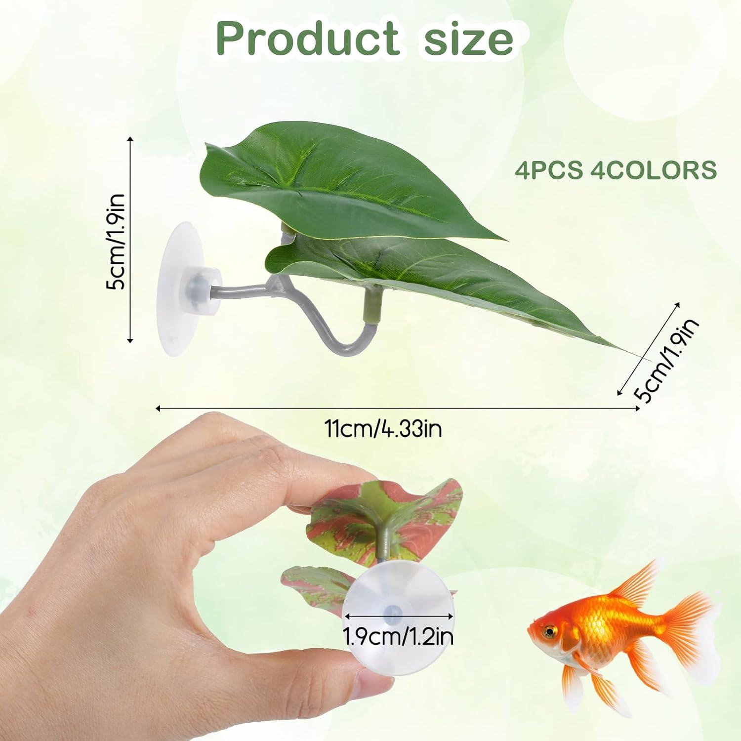 4 Piezas Hamaca de Hoja para Betta Quilax - Decoración Acuario 11x5x5 cm