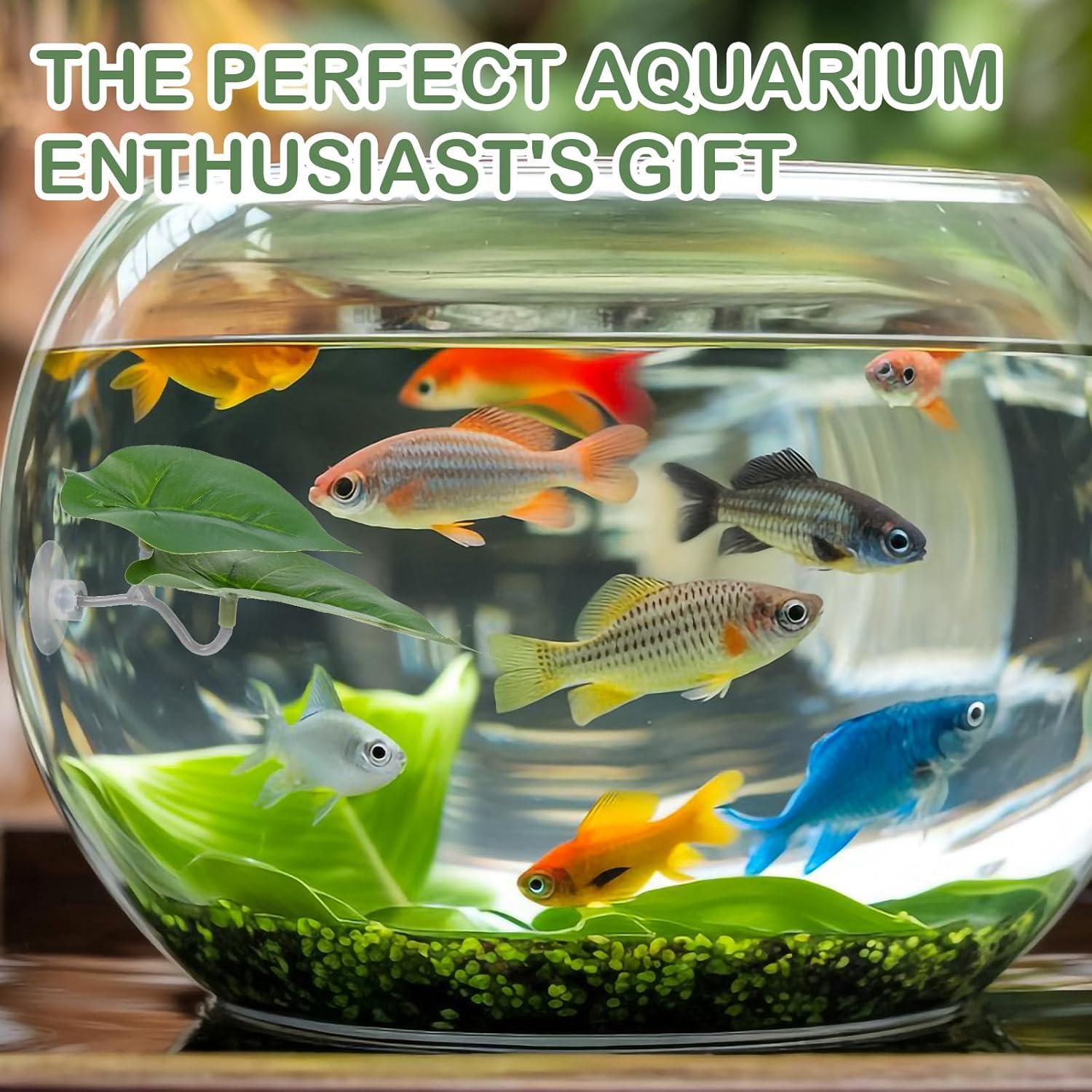 4 Piezas Hamaca de Hoja para Betta Quilax - Decoración Acuario 11x5x5 cm