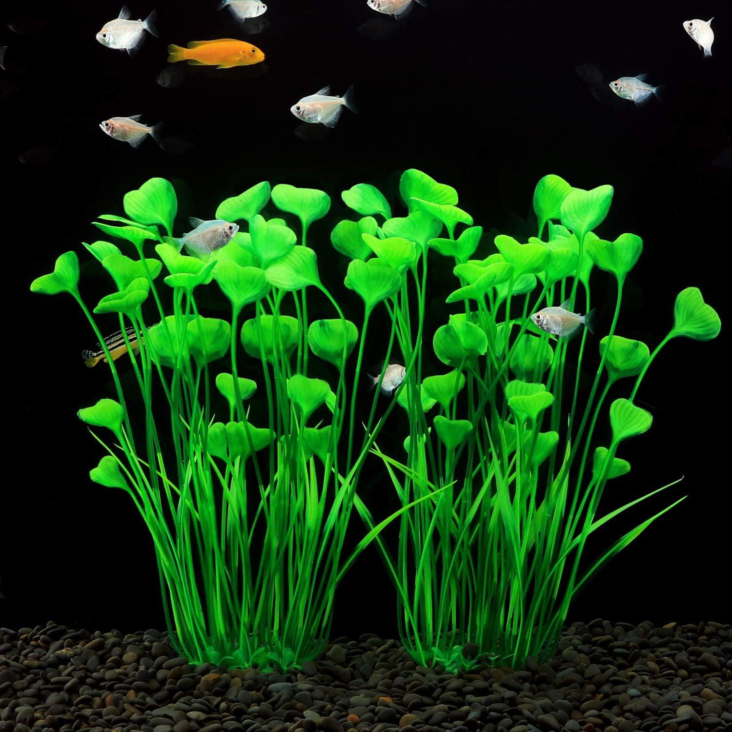 Plantas Artificiales para Acuario MyLifeUNIT - 2 Piezas 40 cm Verde