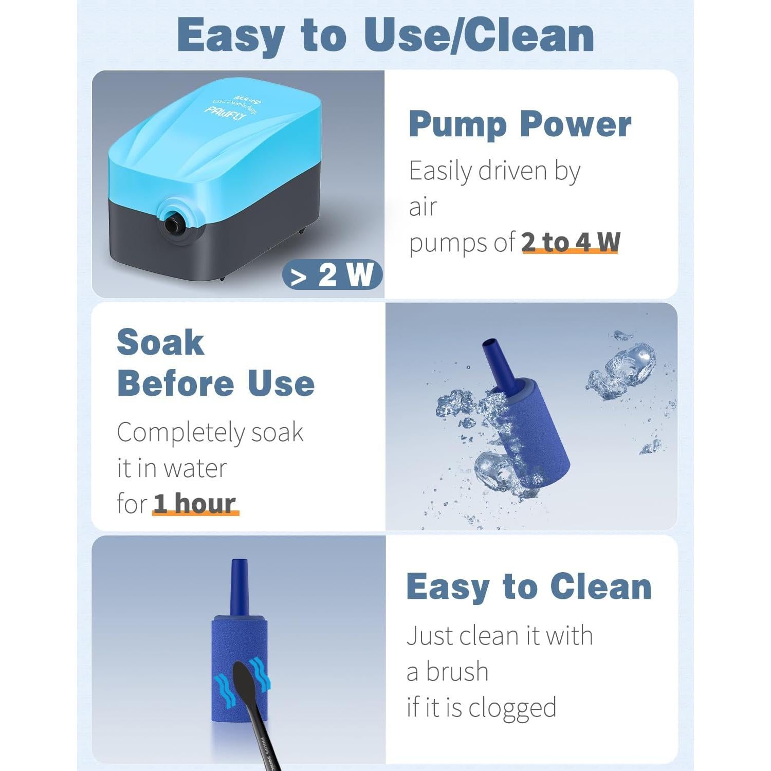 Pawfly Difusor de Aire para Acuario 12 Piezas 1.5 cm