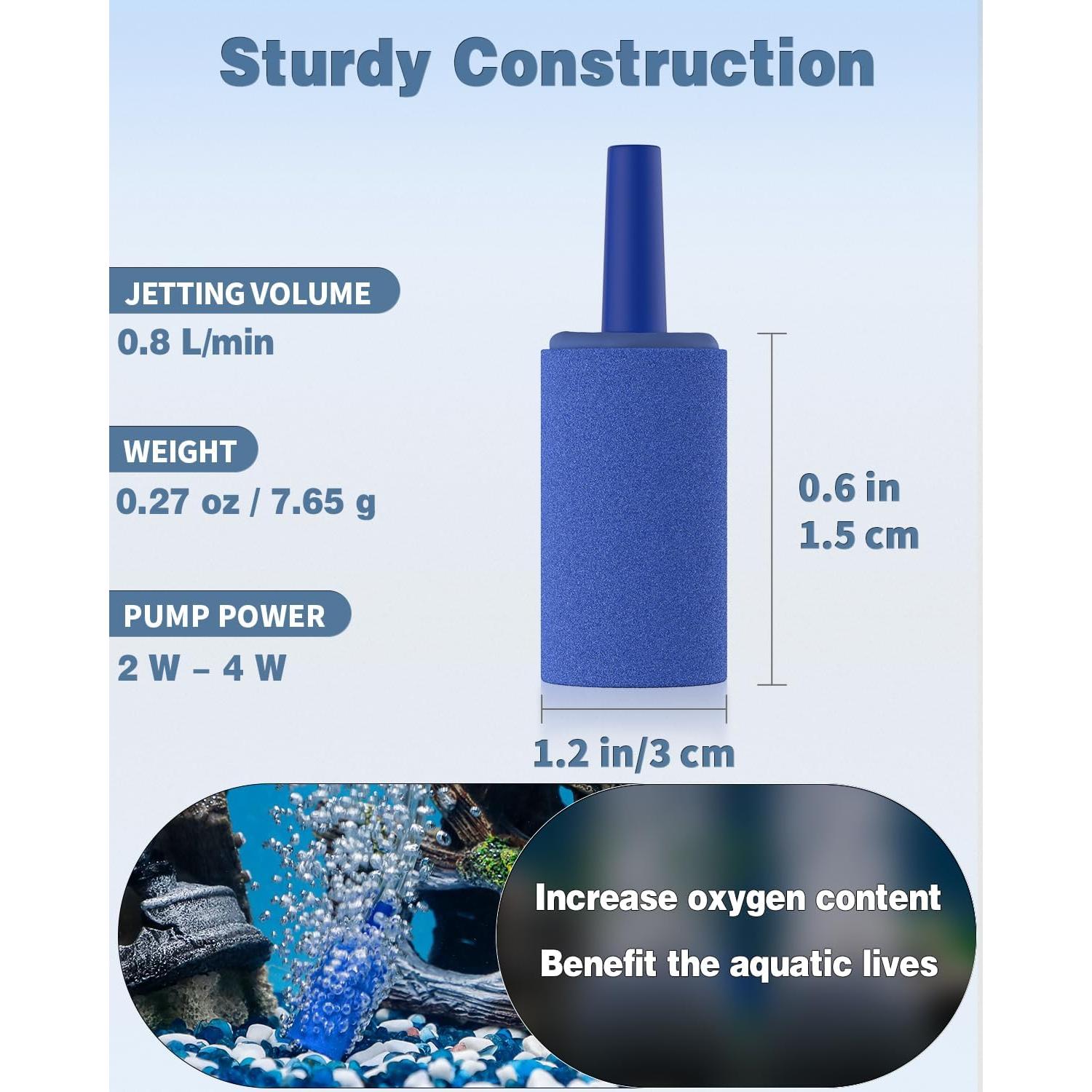 Pawfly Difusor de Aire para Acuario 12 Piezas 1.5 cm