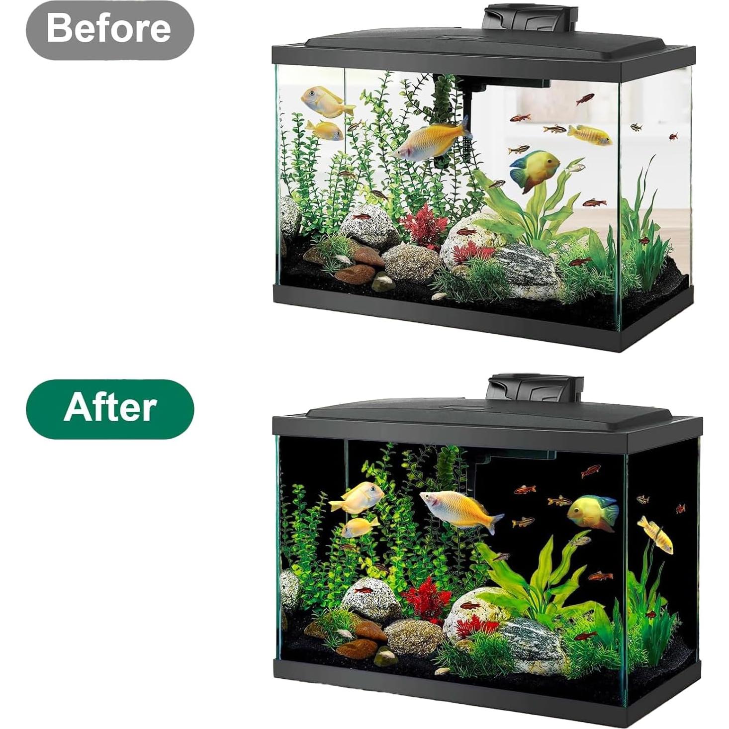 Fondo de Acuario Negro FupetDay 100x39 cm Adhesión Estática