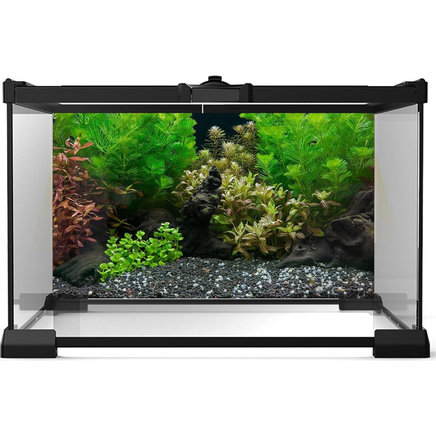 Fondo de Acuario Riivvdise 75x30cm Vinilo Verde Submarino