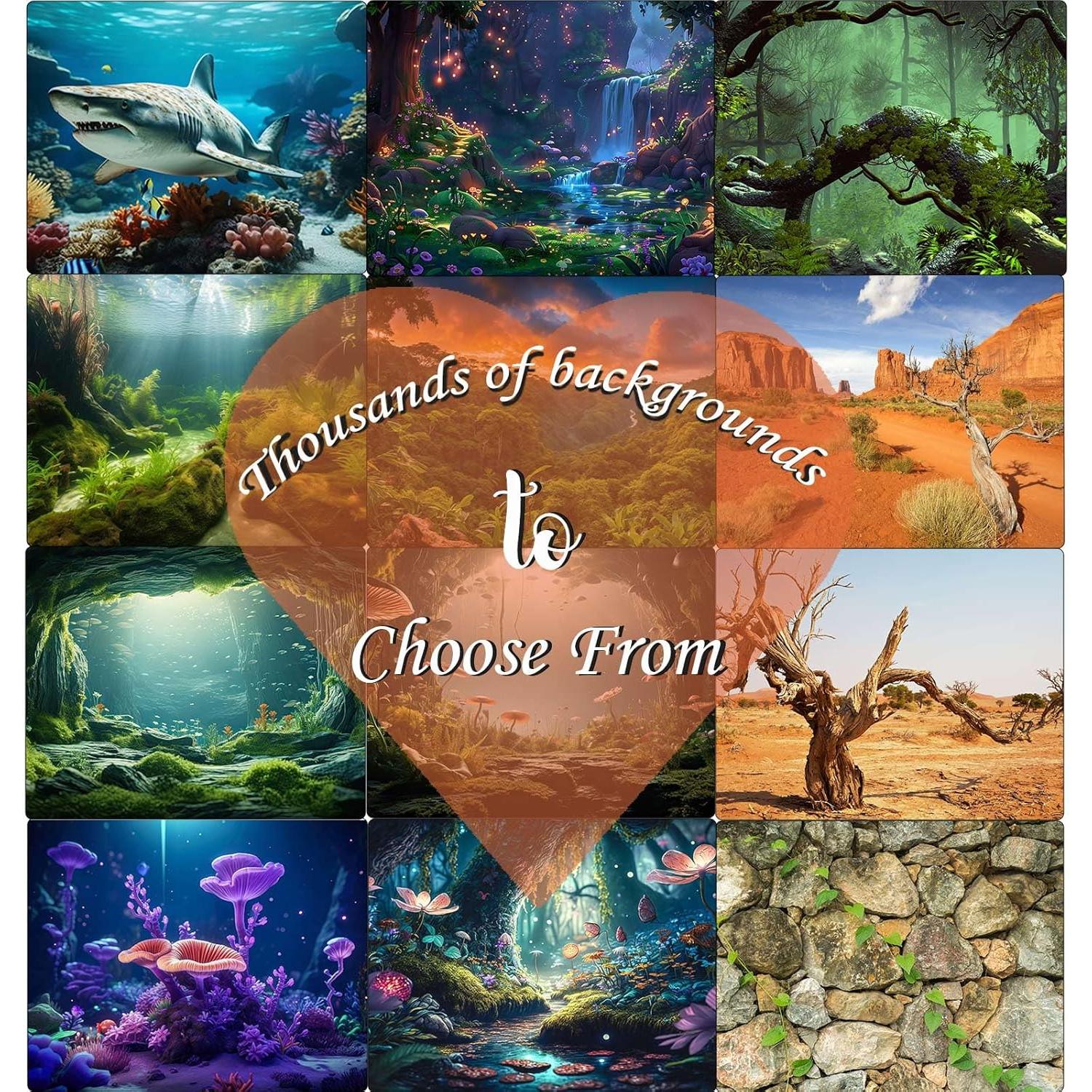 Fondo de Acuario Riivvdise 75x30cm Vinilo Verde Submarino