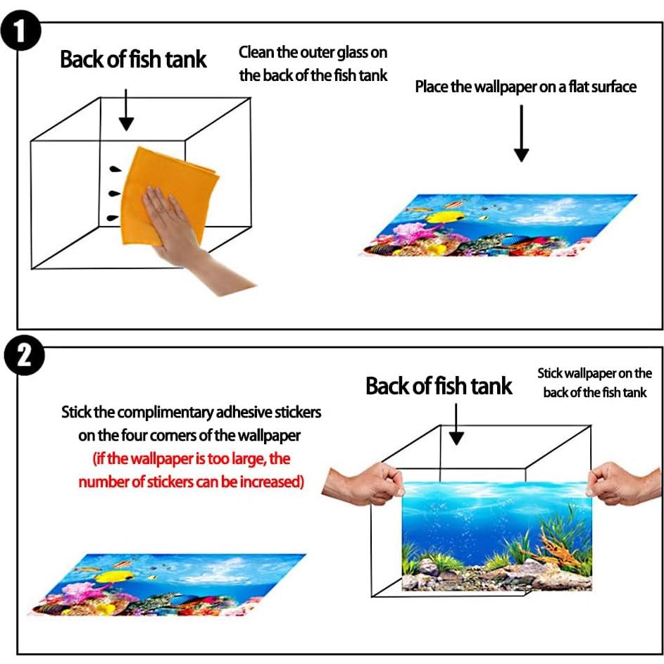 Fondo de Acuario Doble Cara BAIYUE 30.5x50.8cm Impermeable