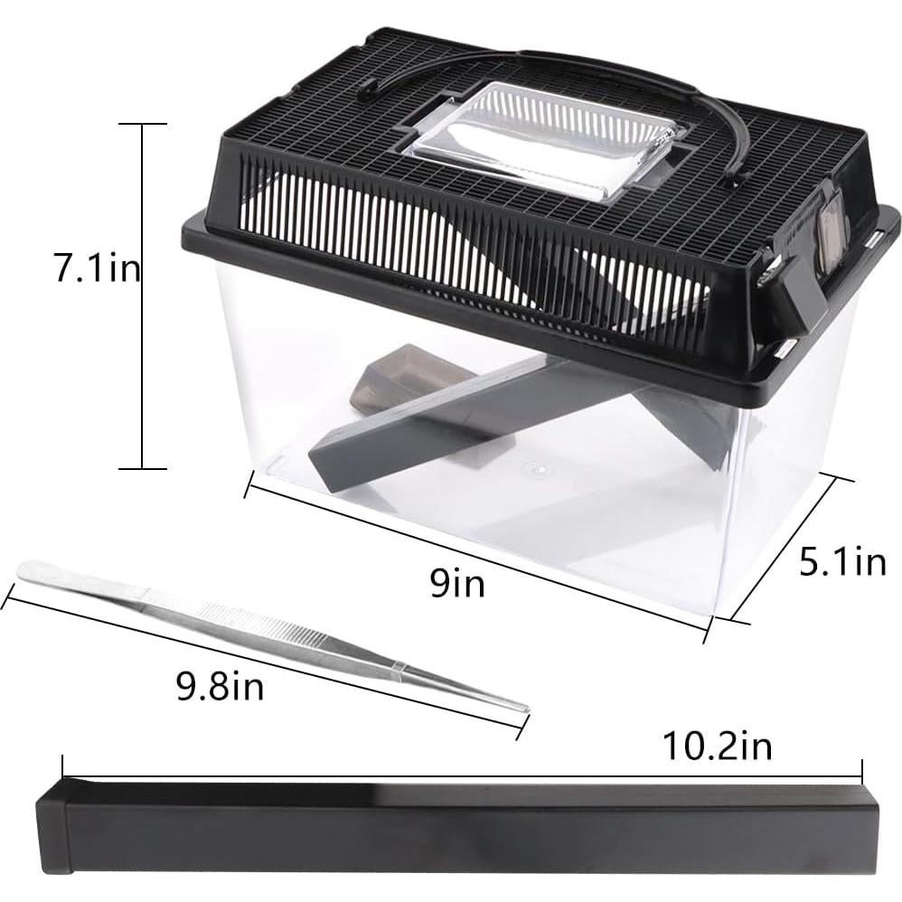 Criador de Grillos DQITJ con 2 Tubos y 2 Pinzas Inoxidable