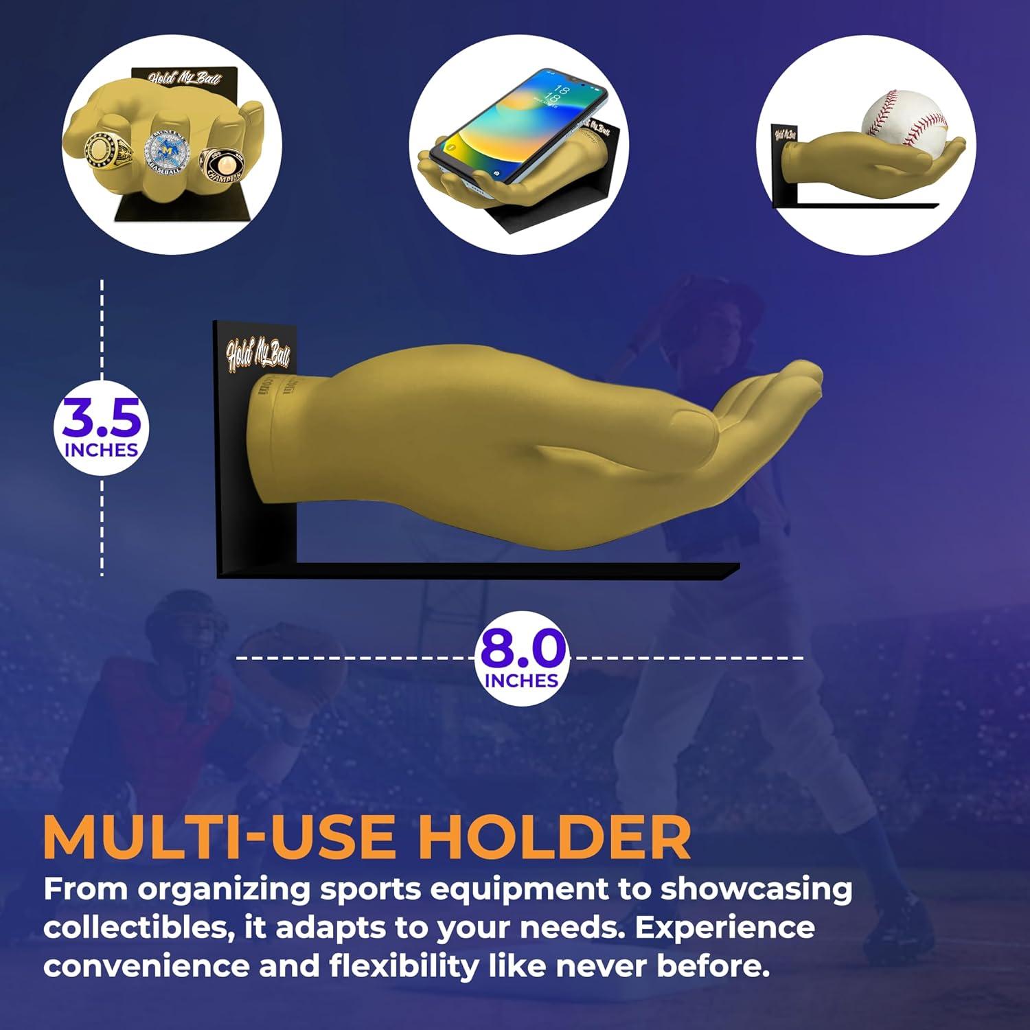 Soporte de Bola Pequeño Hold My Ball - Exhibición para Béisbol, Tenis, Cricket