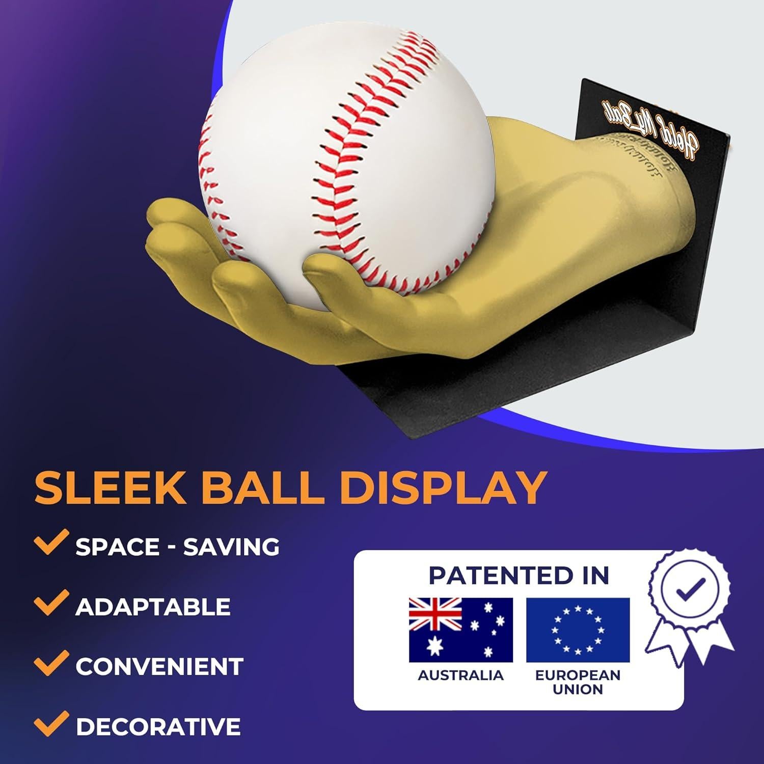 Soporte de Bola Pequeño Hold My Ball - Exhibición para Béisbol, Tenis, Cricket