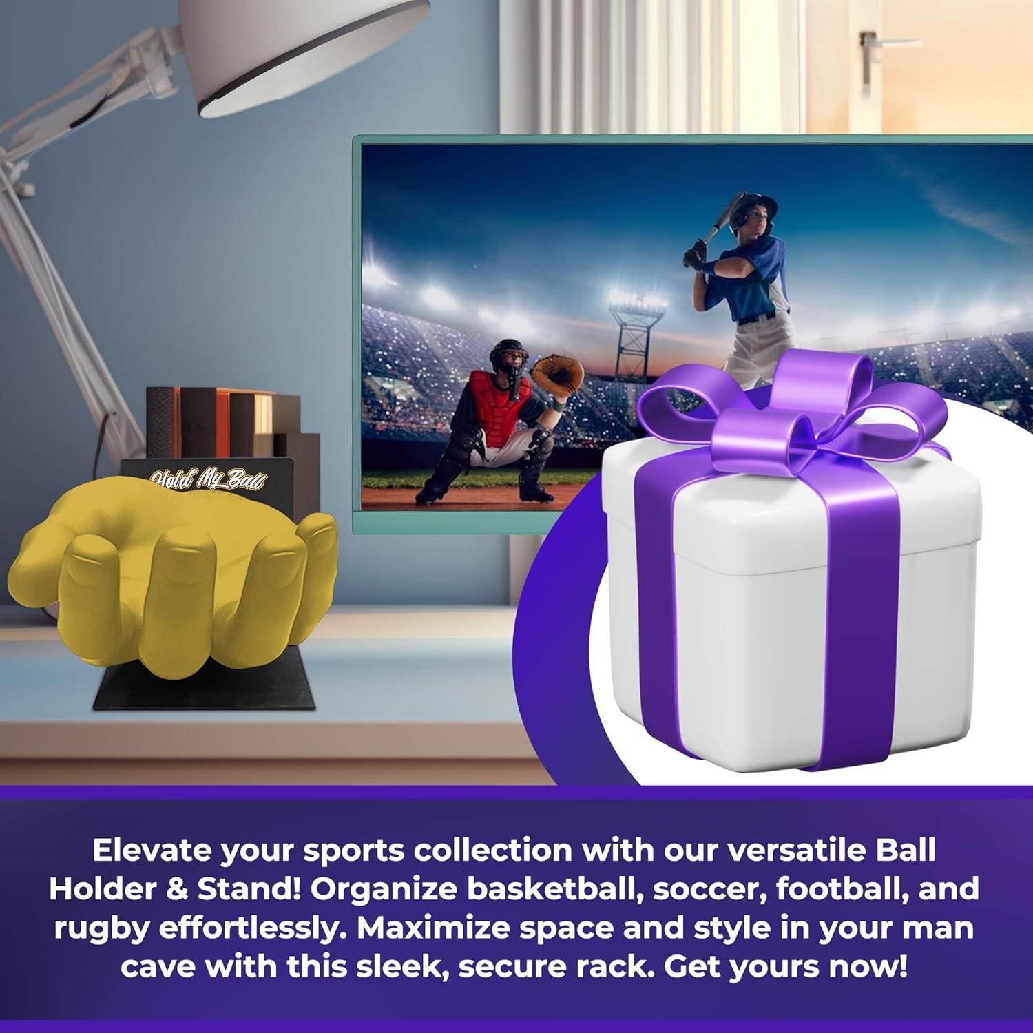 Soporte de Bola Pequeño Hold My Ball - Exhibición para Béisbol, Tenis, Cricket