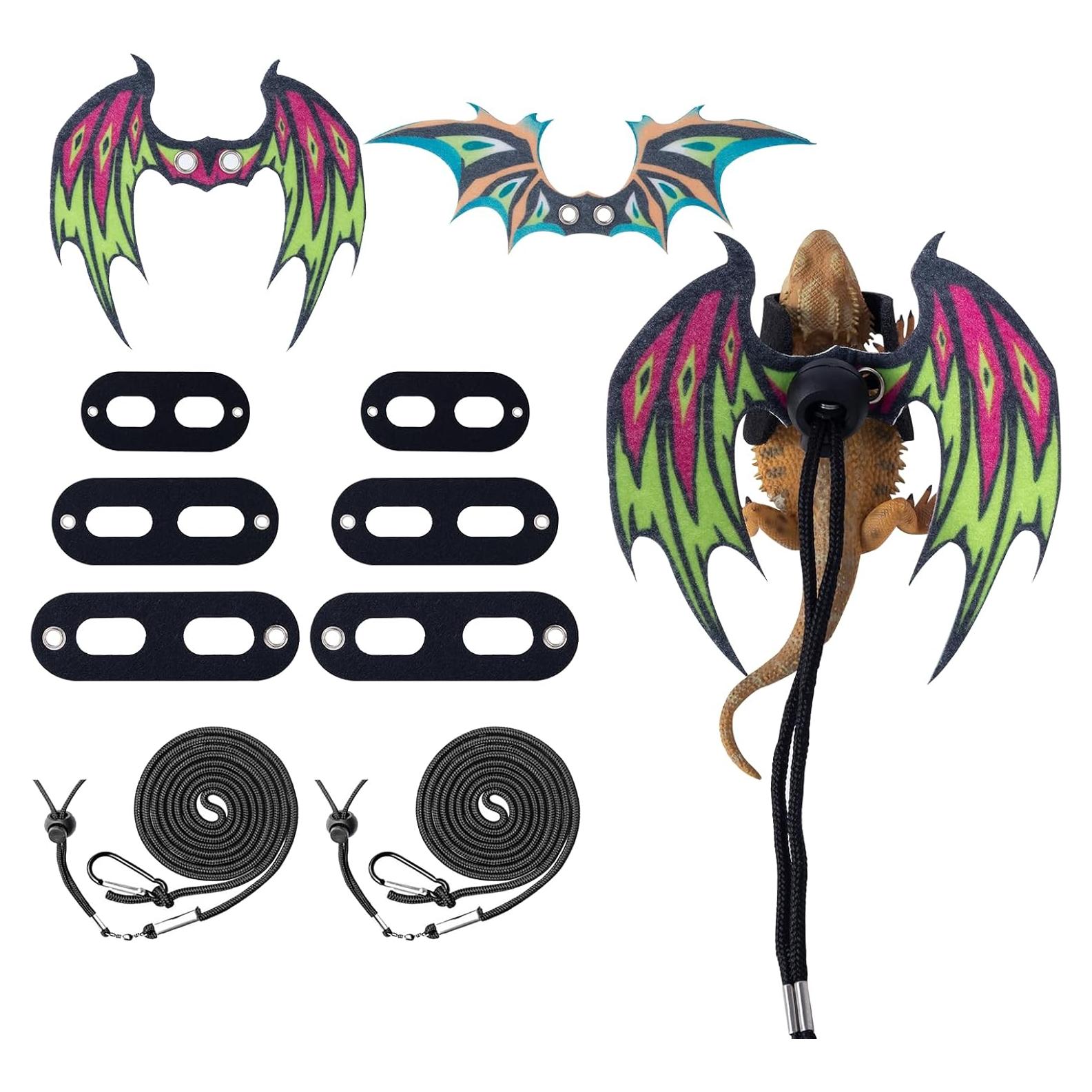 Arnés y Correa para Reptiles COMSUN con Alas de Dinosaurio