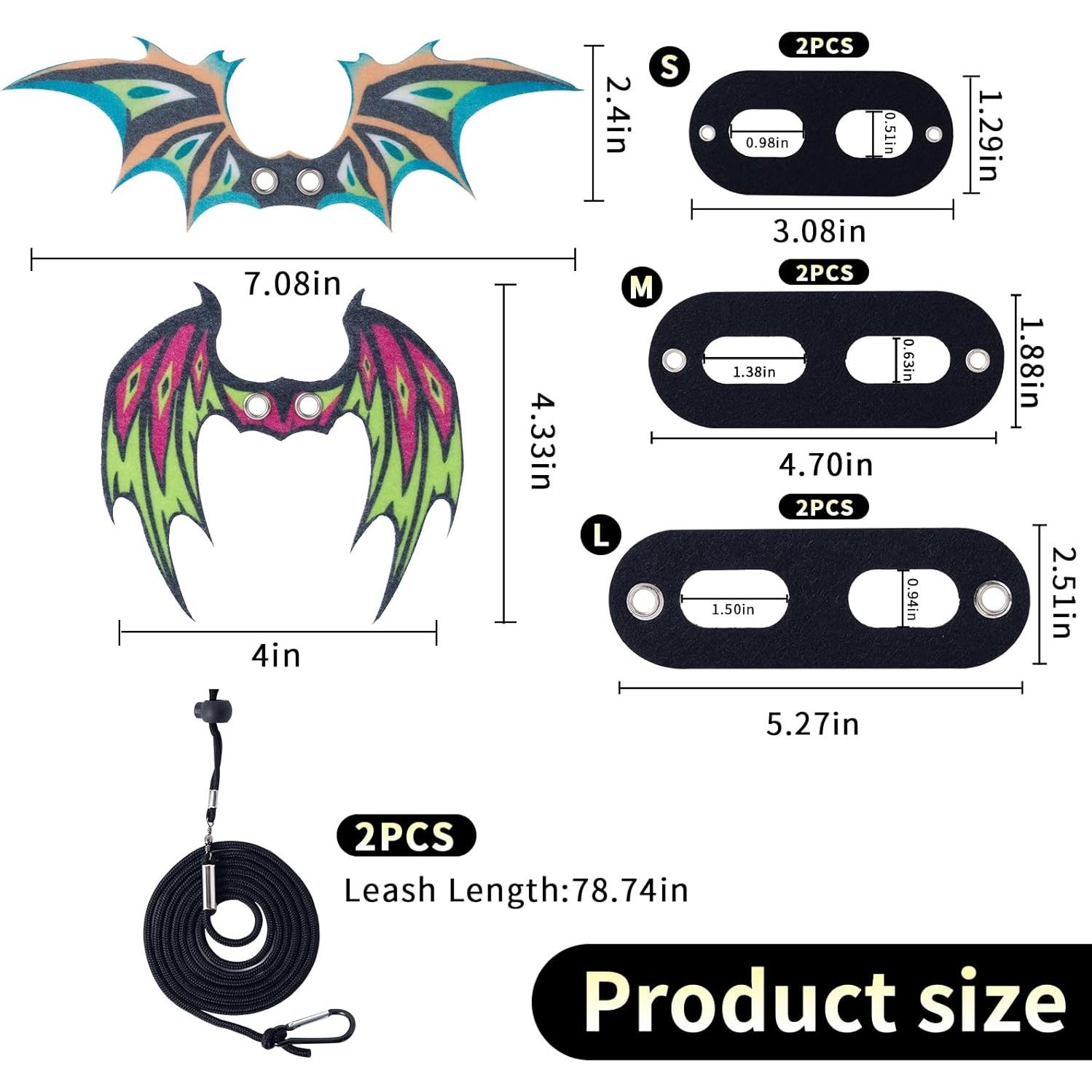 Arnés y Correa para Reptiles COMSUN con Alas de Dinosaurio