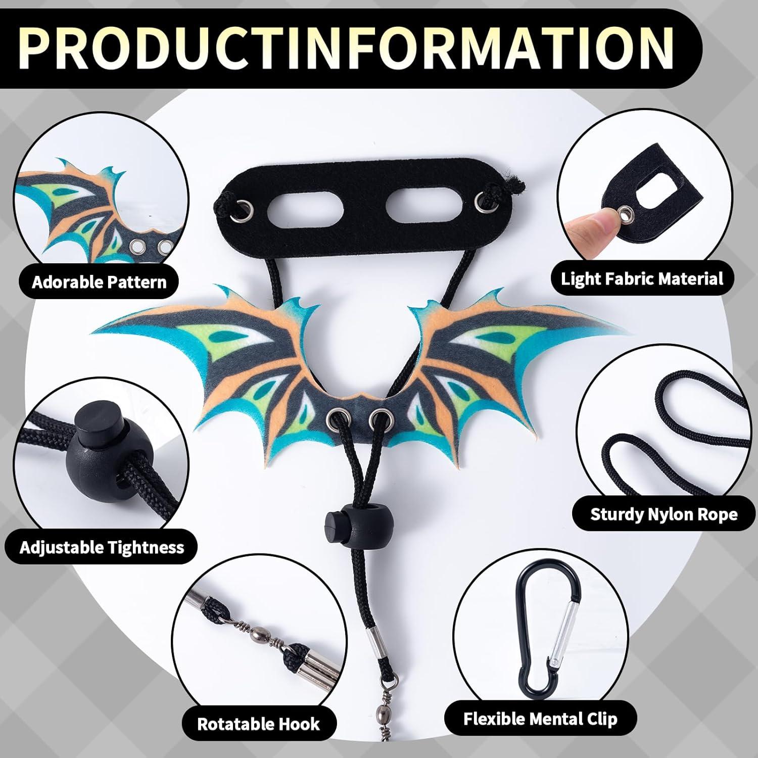 Arnés y Correa para Reptiles COMSUN con Alas de Dinosaurio