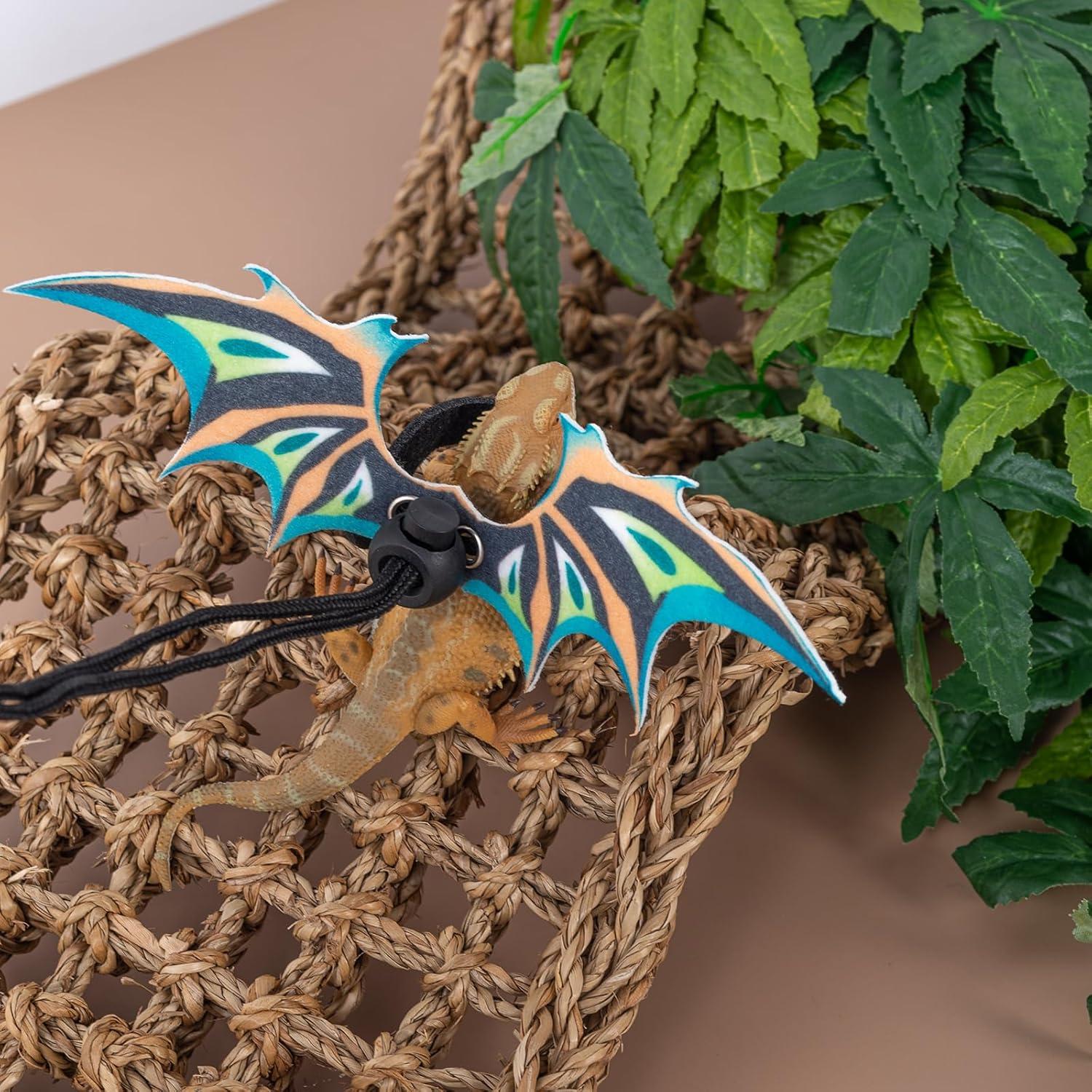 Arnés y Correa para Reptiles COMSUN con Alas de Dinosaurio