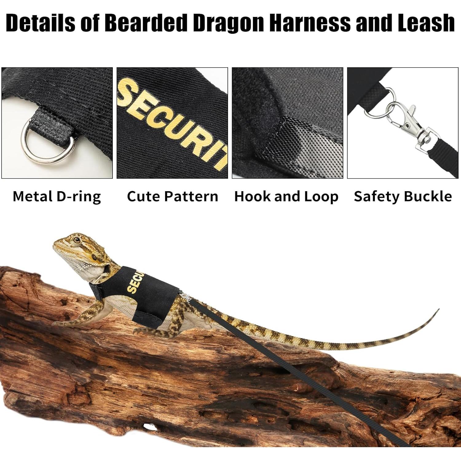 Arnés y Correa Ajustable KYLELOVE para Dragón Barbudo