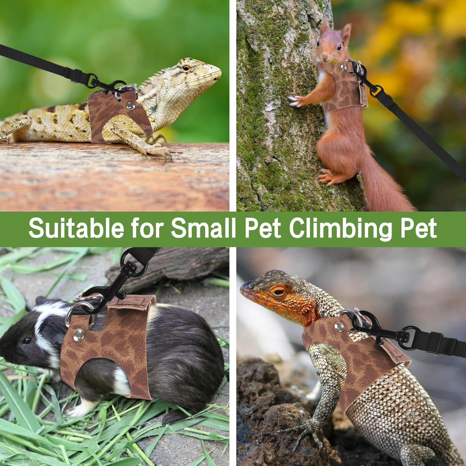 Arnés y Correa para Reptiles Fnaobai 3 Tamaños Leopardo