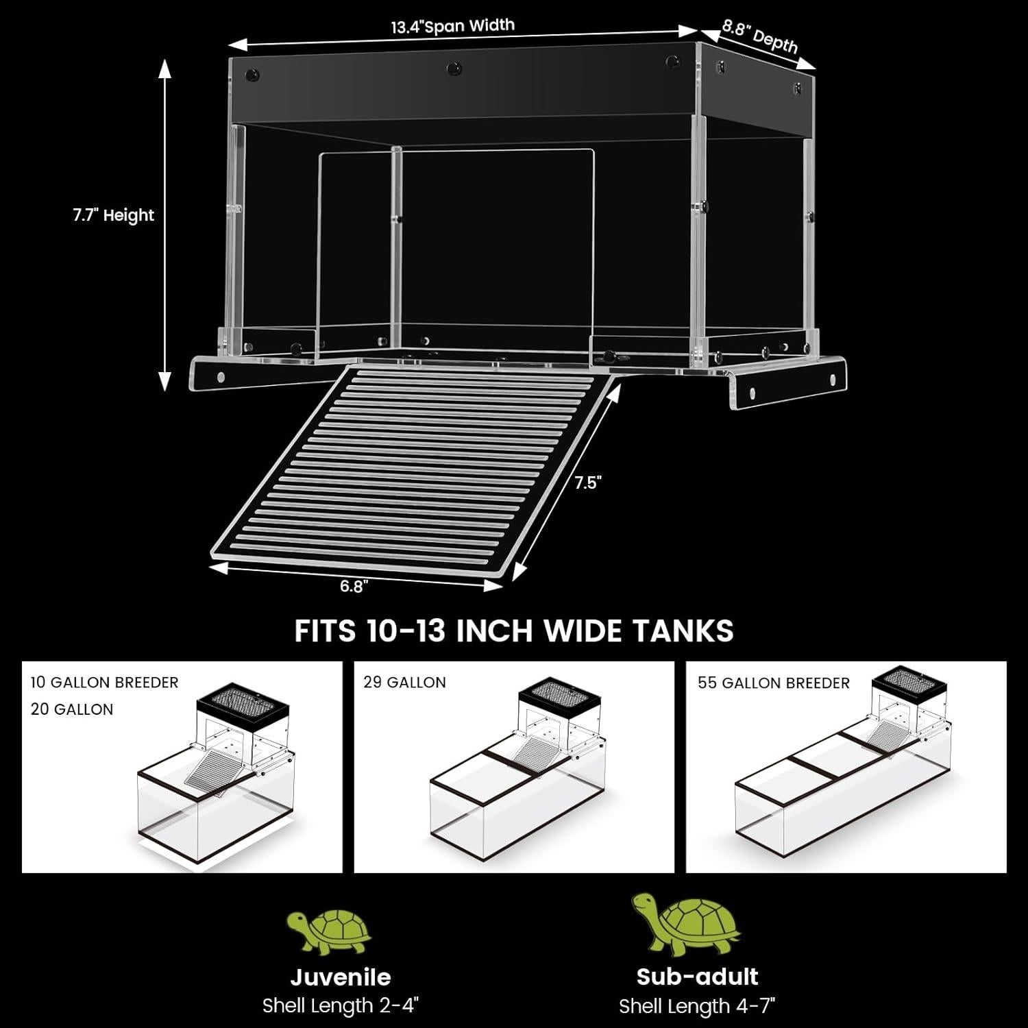 Plataforma de Sol para Tortugas REPTITRIP ATB21 - Antideslizante 25-33 cm
