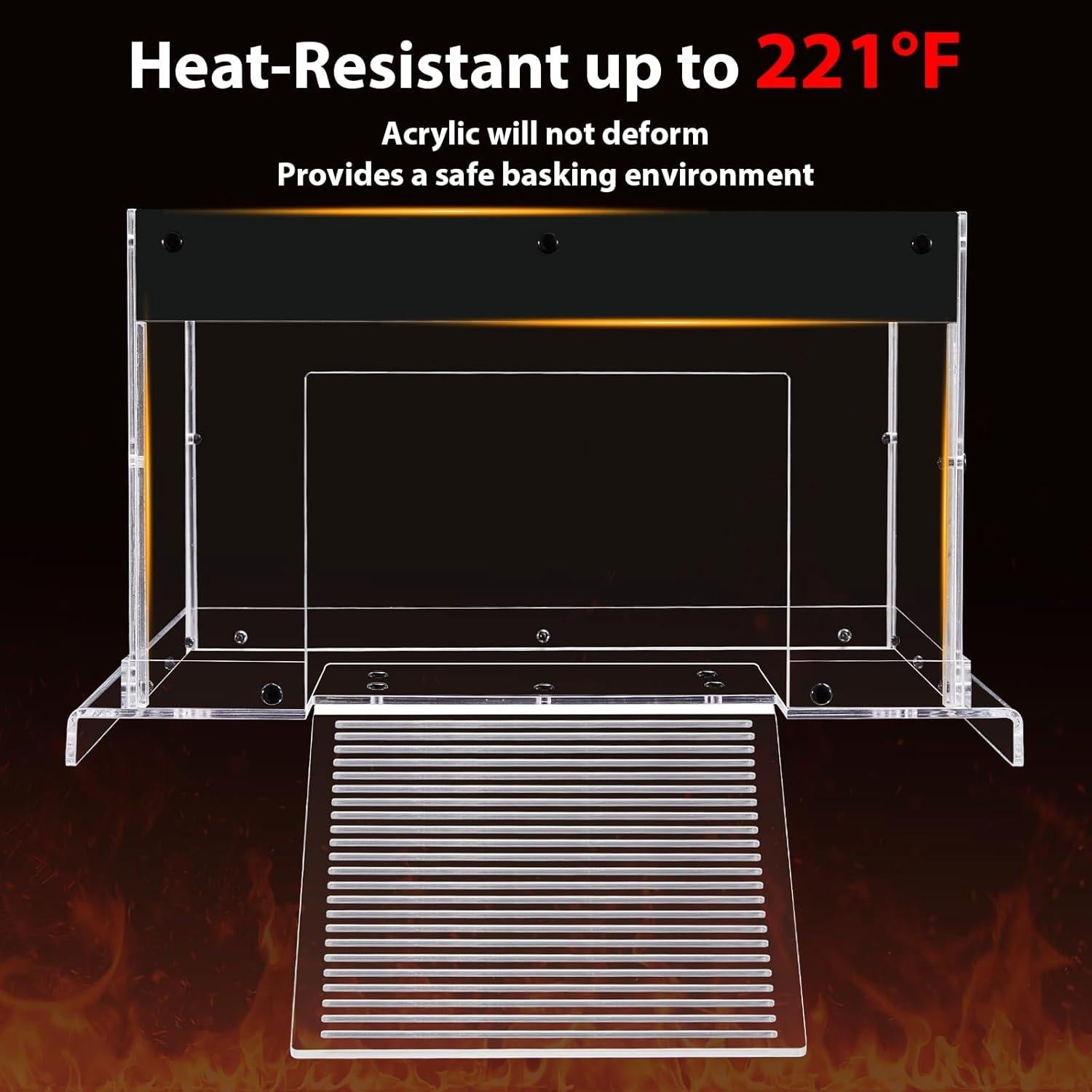 Plataforma de Sol para Tortugas REPTITRIP ATB21 - Antideslizante 25-33 cm