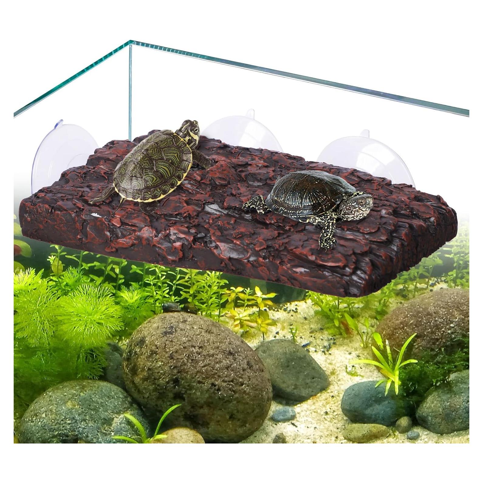 Plataforma de Sol Basking Pawfly para Tortugas Acuáticas 21.96x13.99cm