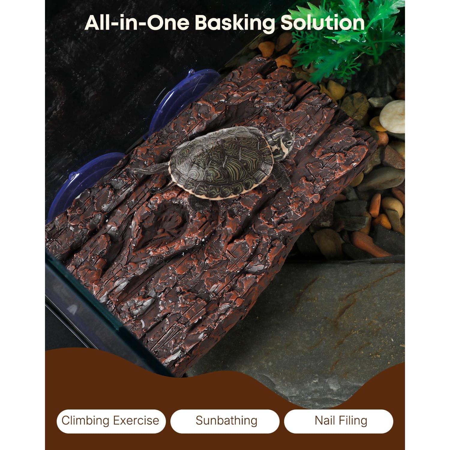 Plataforma de Sol Basking Pawfly para Tortugas Acuáticas 21.96x13.99cm