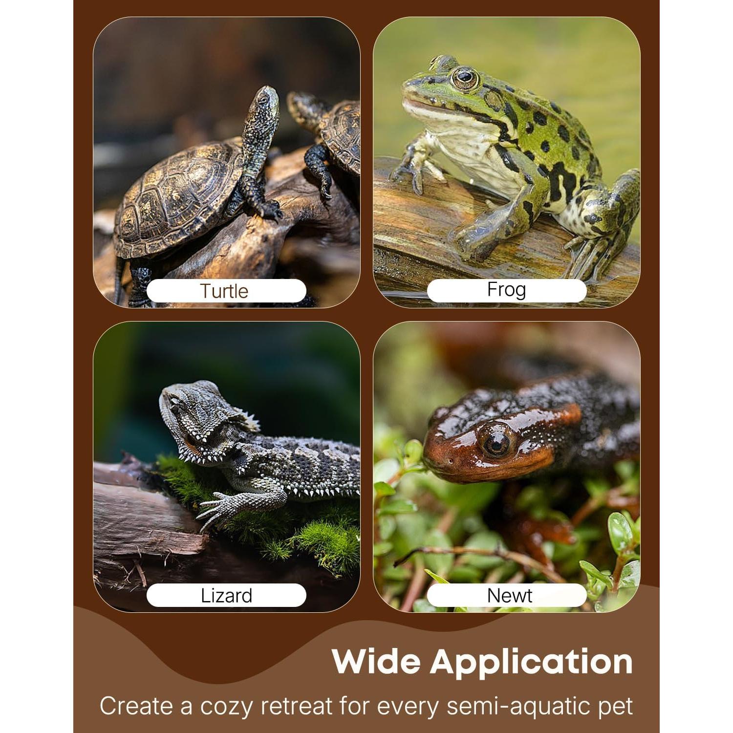 Plataforma de Sol Basking Pawfly para Tortugas Acuáticas 21.96x13.99cm