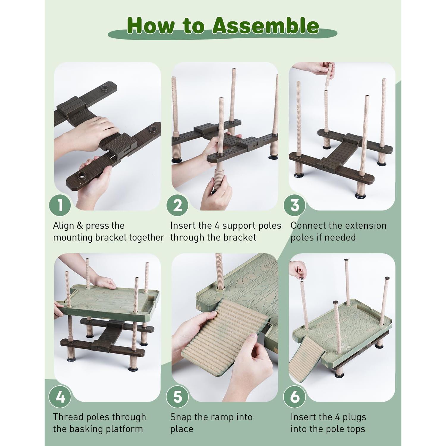 Plataforma de Sol para Tortugas Pawfly 50.8x27.9 cm Flotante