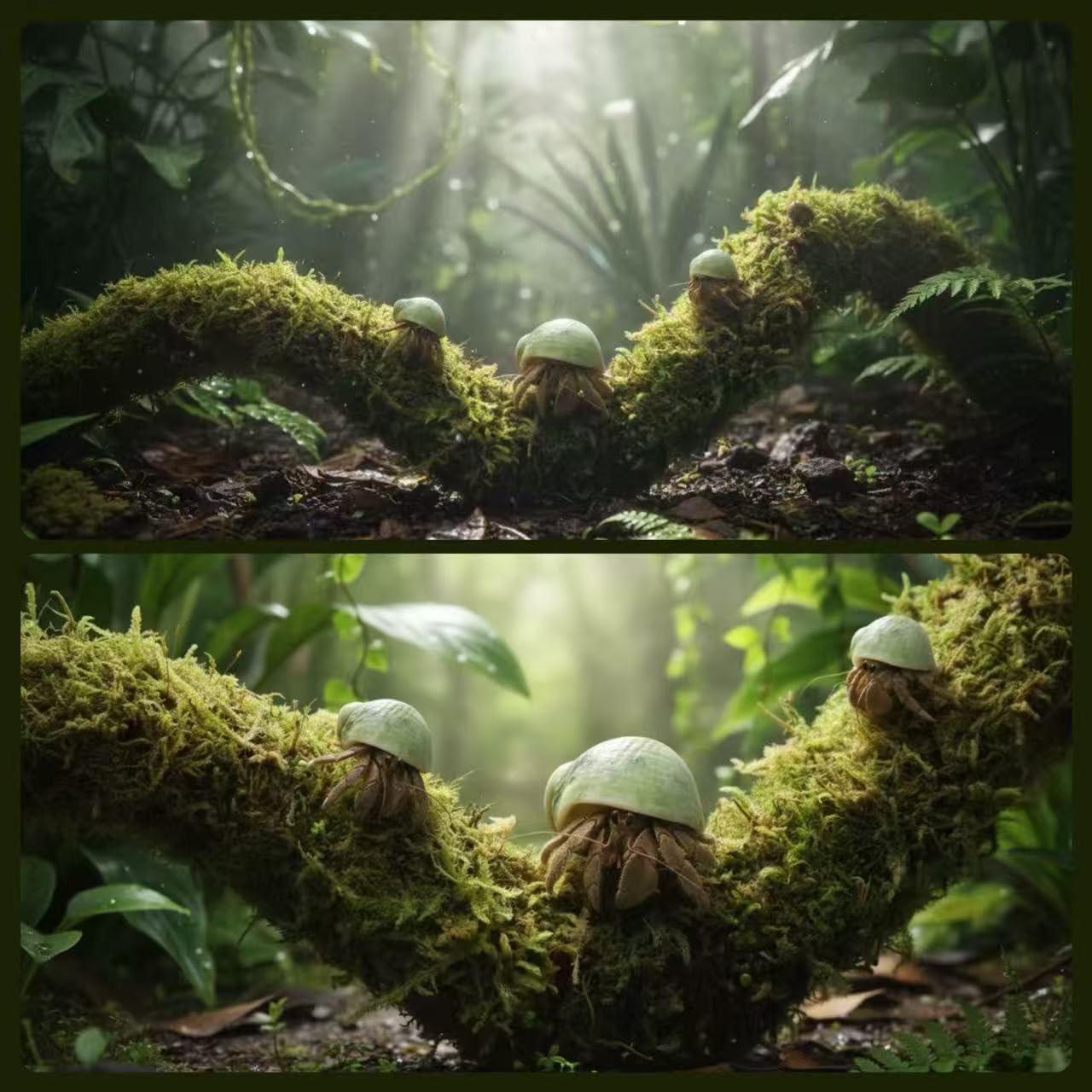 Accesorios para Cangrejo Ermitaño COSOC - 4 Piezas Naturales