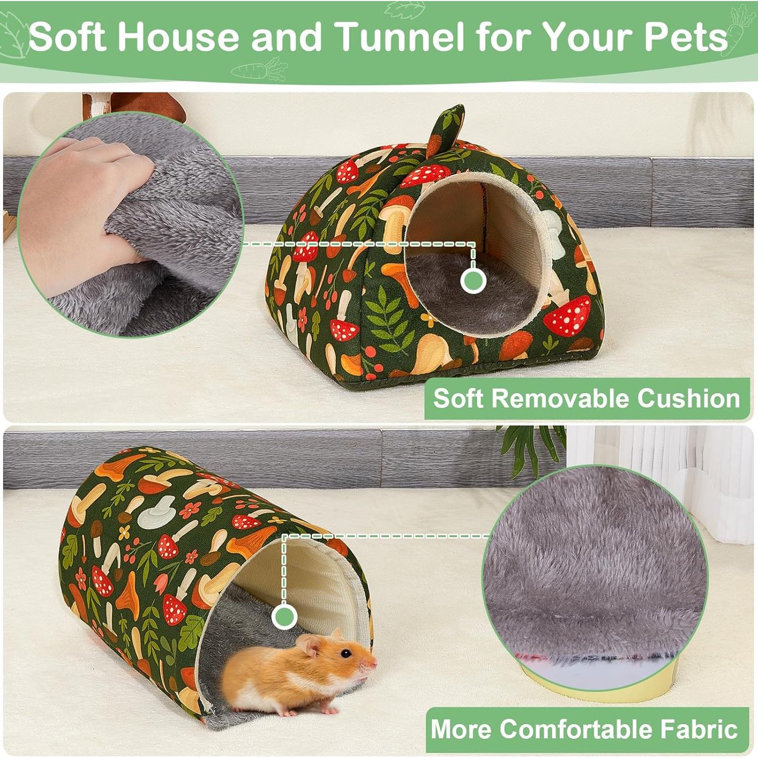 Escondite y Túnel para Cobayas Bienbee - Juego de 2 Accesorios