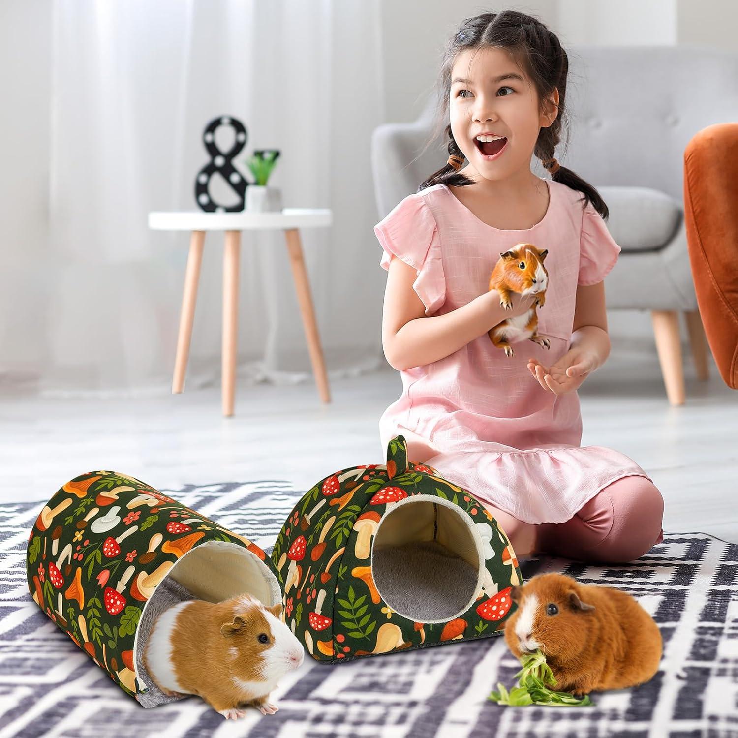 Escondite y Túnel para Cobayas Bienbee - Juego de 2 Accesorios