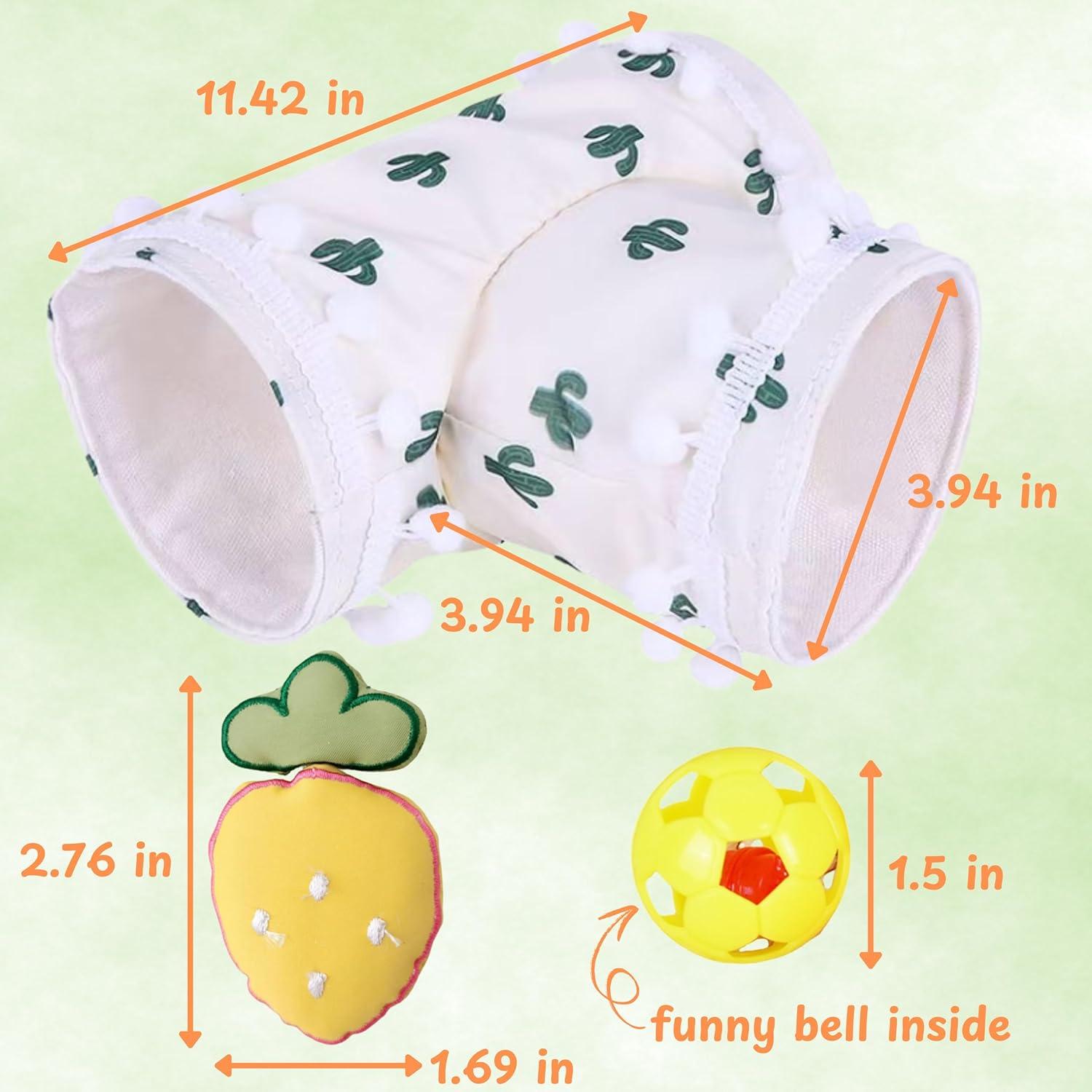 Túnel para Erizos Homedy con 2 Juguetes - Accesorios para Mascotas