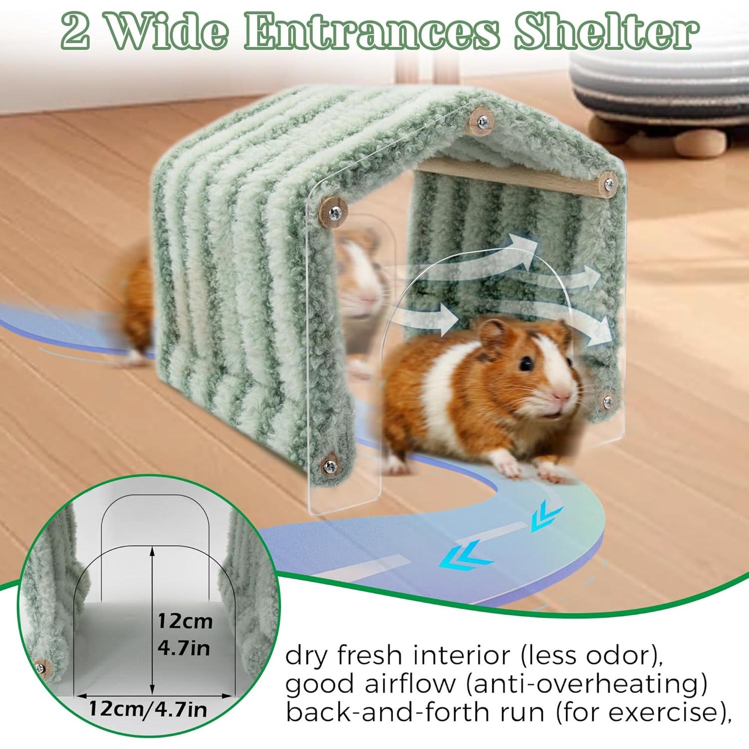 Escondite para Cobayas Jevnd con Túnel y 2 Entradas