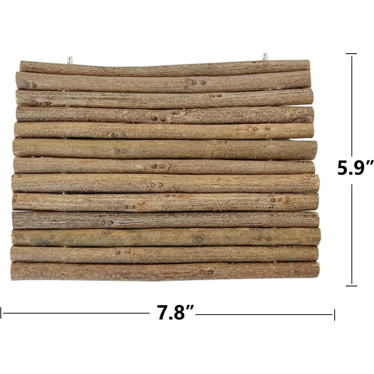 Túnel de Madera Natural para Hámster y Ratón DEMONTALK 15x20cm