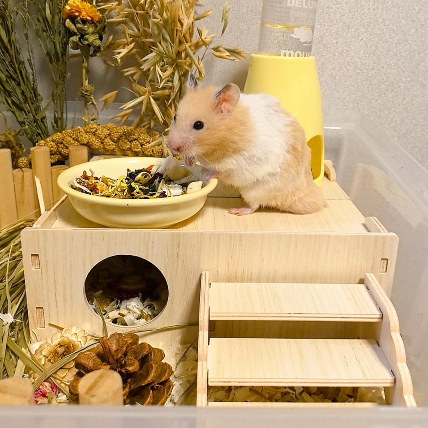 Túnel de Madera Hamiledyi para Hámster 20.8x18.0 cm