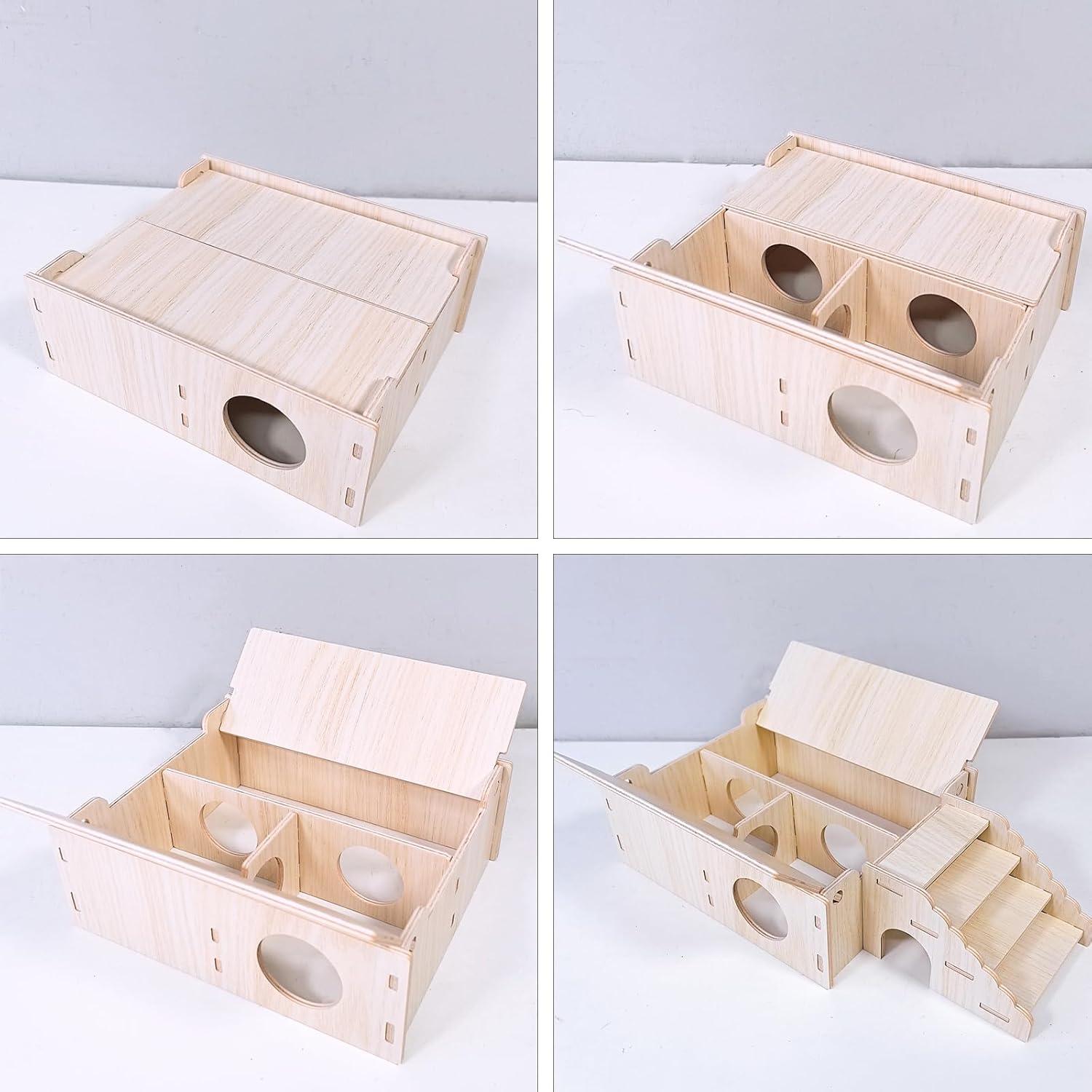 Túnel de Madera Hamiledyi para Hámster 20.8x18.0 cm