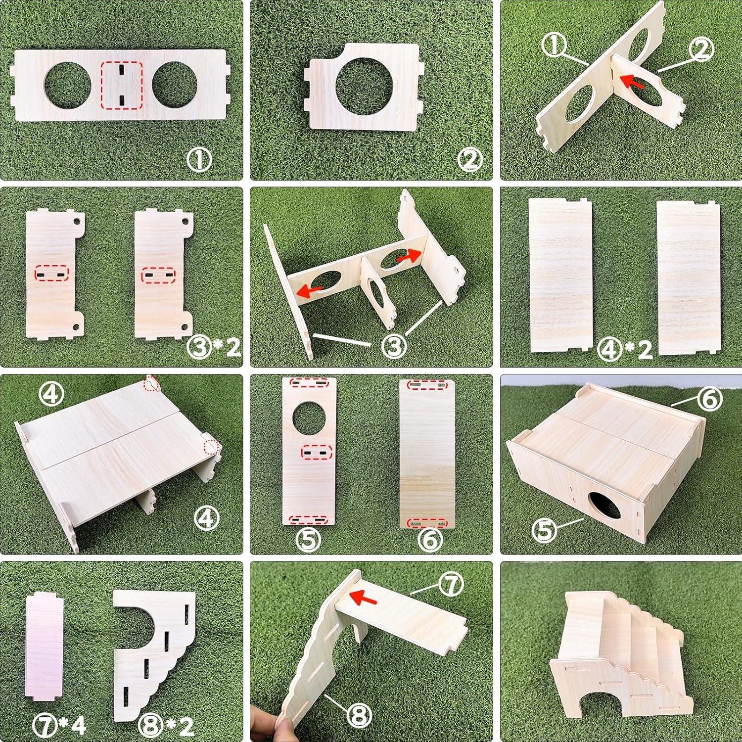 Túnel de Madera Hamiledyi para Hámster 20.8x18.0 cm