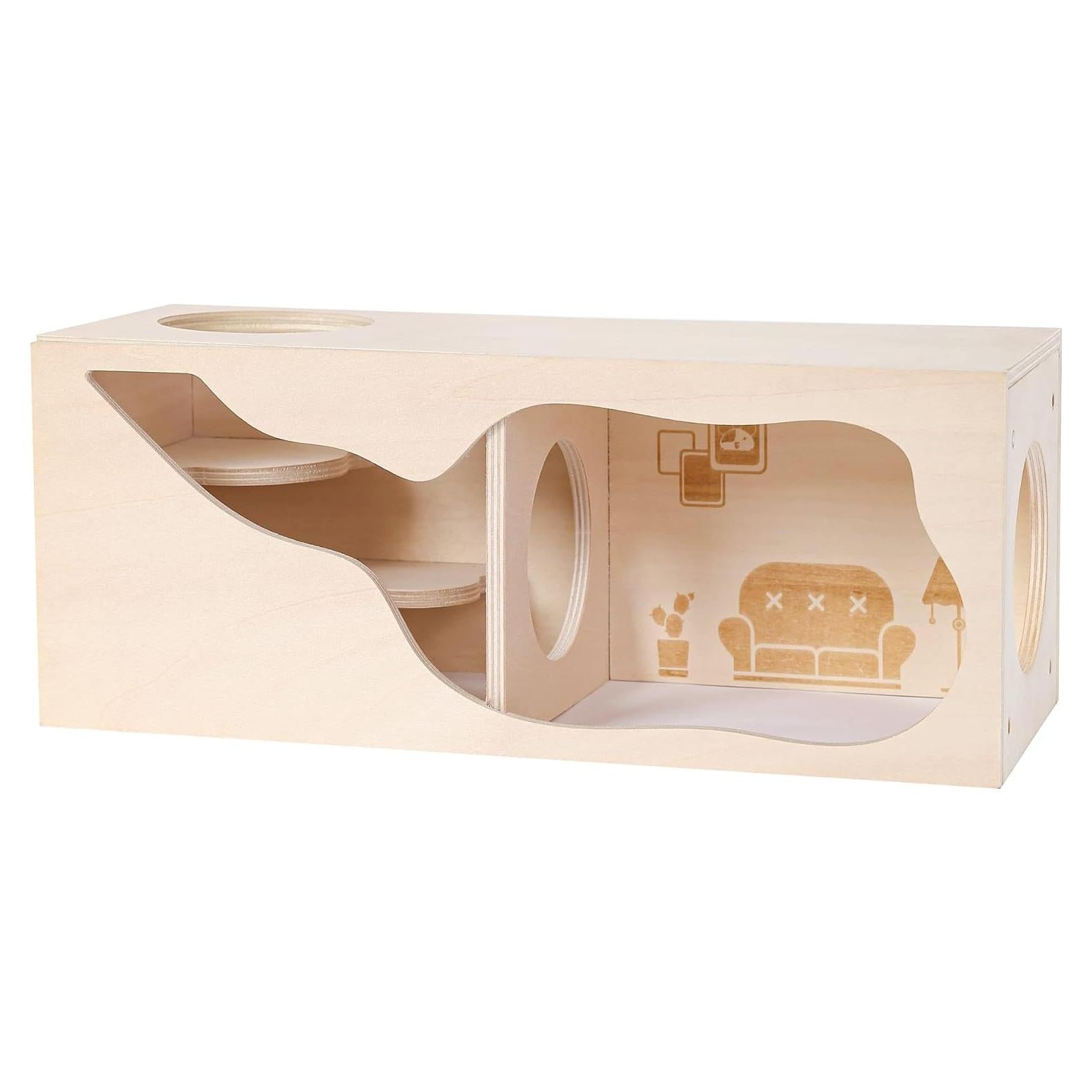 Casa de Madera para Hámsteres TAFIT Sala de Estar 30x12x12 cm