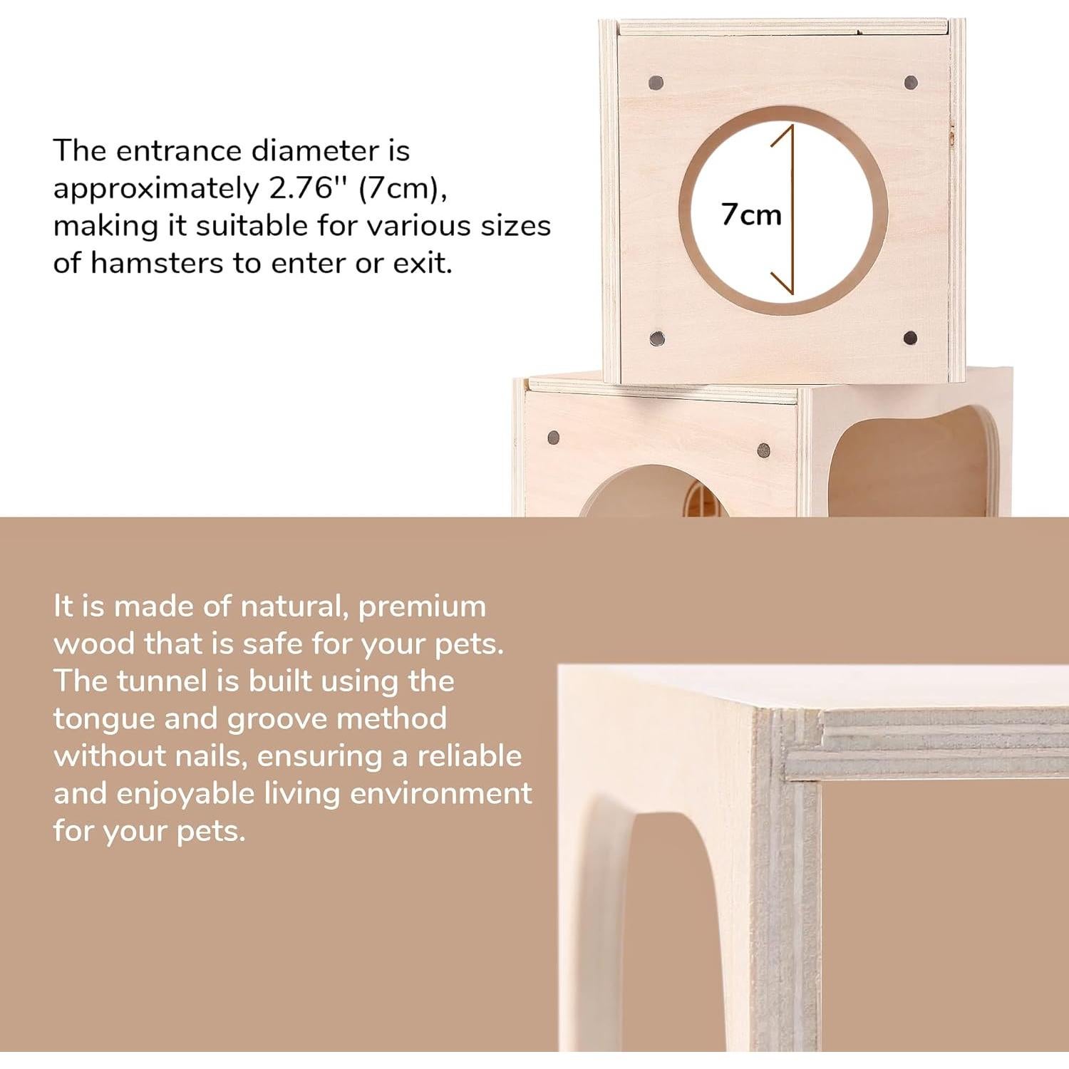 Casa de Madera para Hámsteres TAFIT Sala de Estar 30x12x12 cm