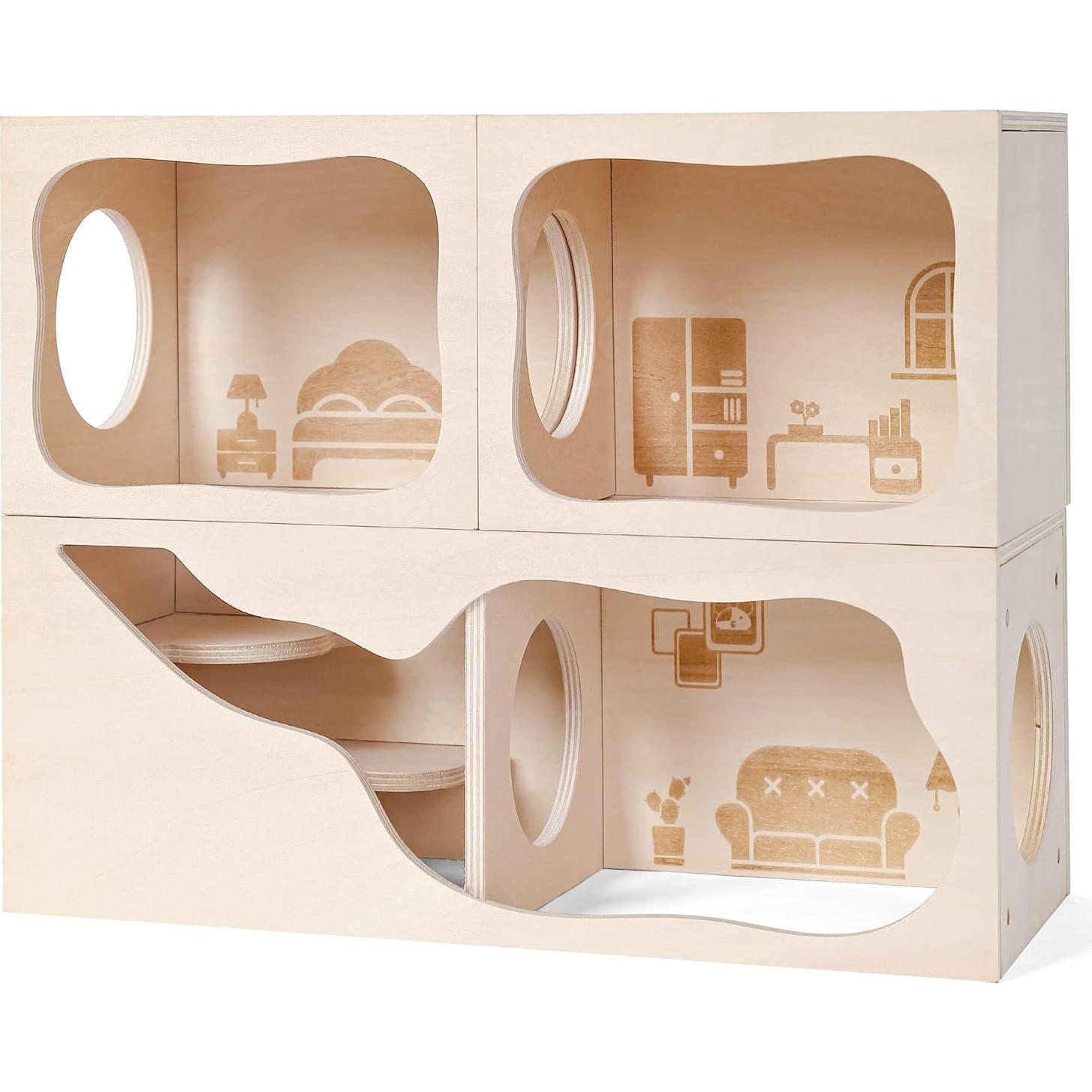 Casa de Madera para Hámsteres TAFIT Sala de Estar 30x12x12 cm