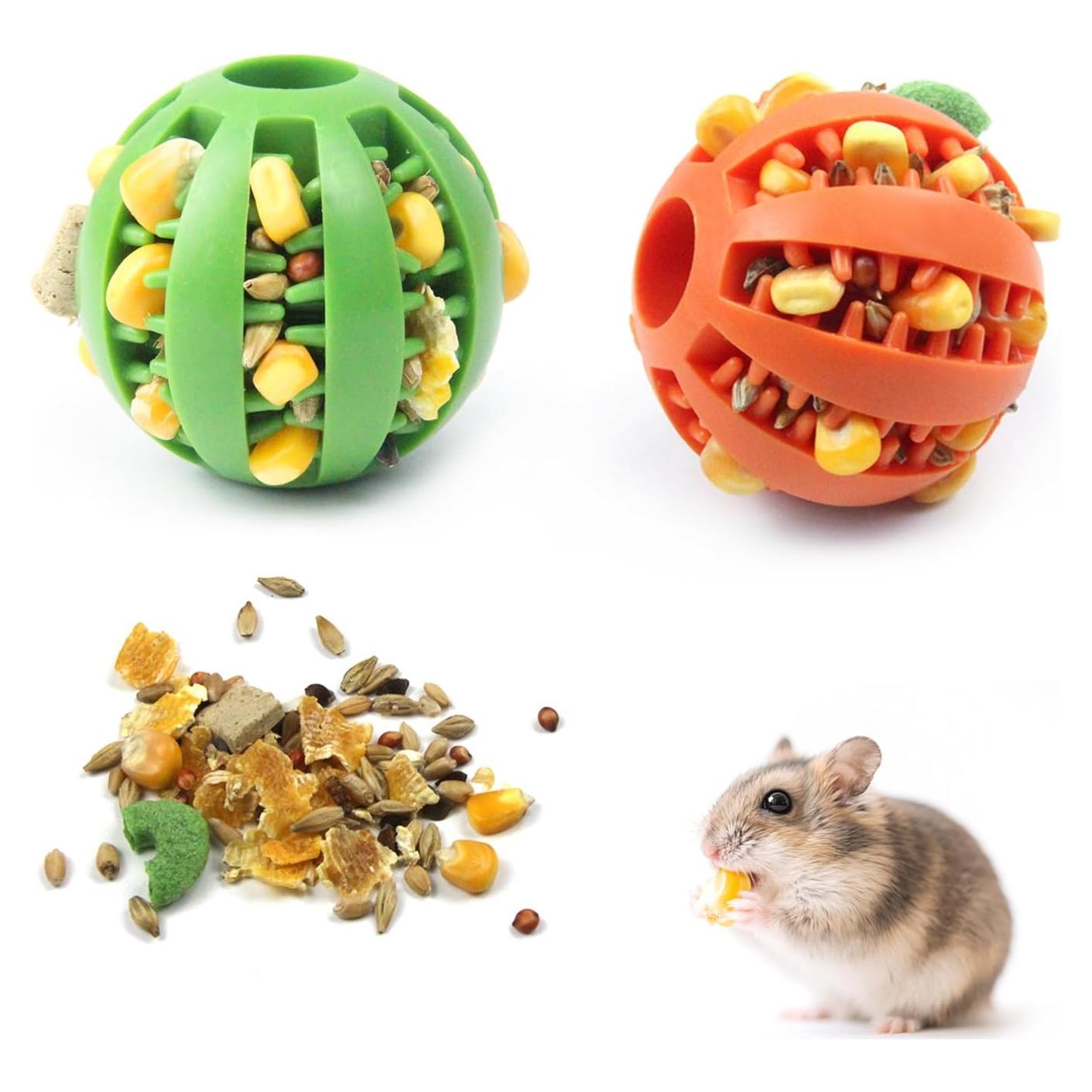 2 Bolas Interactivas para Hámster ELS - Juguetes de Forrajeo