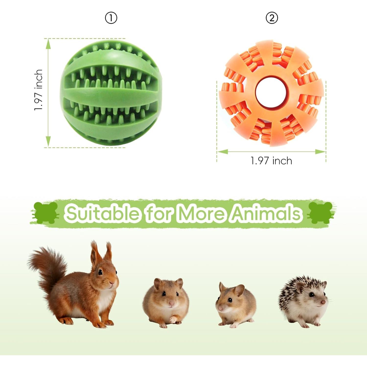 2 Bolas Interactivas para Hámster ELS - Juguetes de Forrajeo