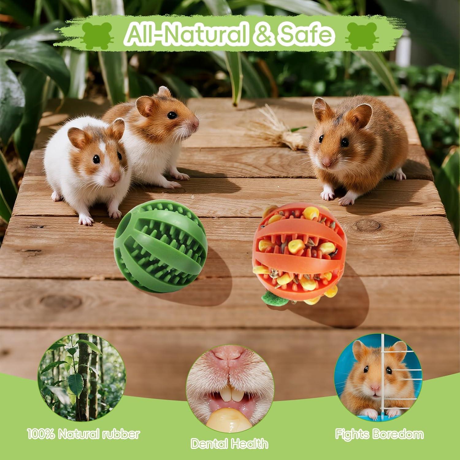 2 Bolas Interactivas para Hámster ELS - Juguetes de Forrajeo