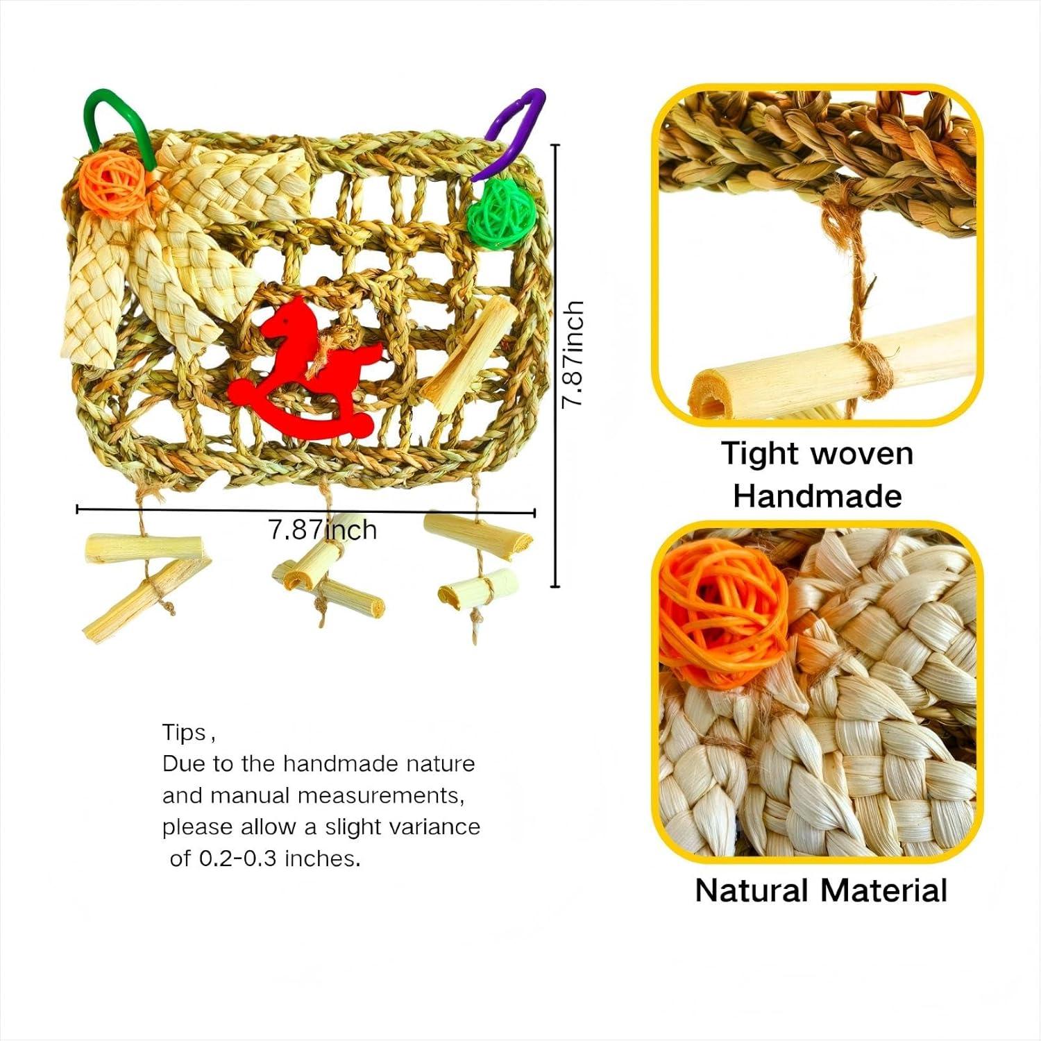 Juguete de Masticar Colgante para Conejos XLpeixin 20cm Natural
